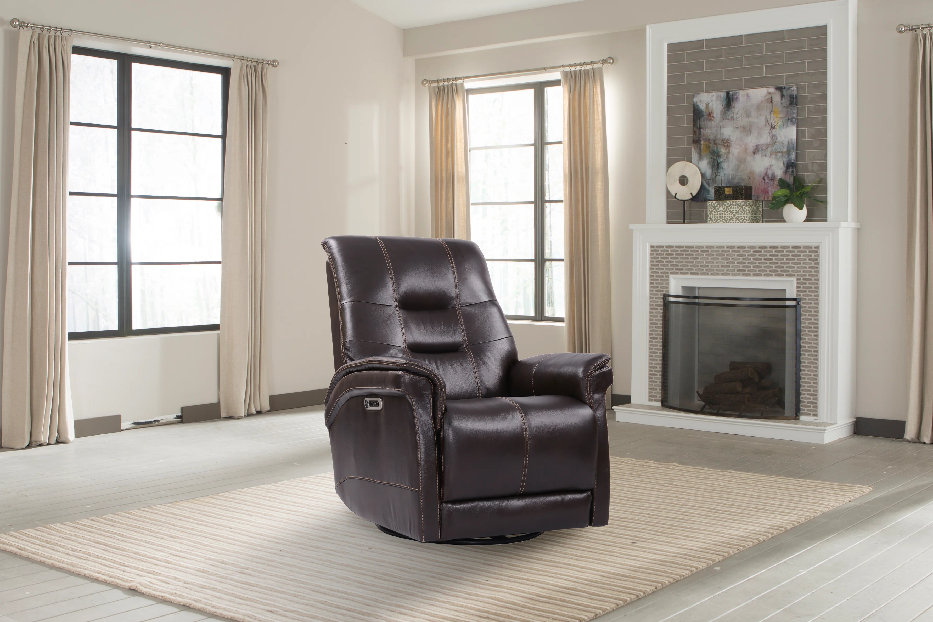 Parker Living Carnegie - Verona Coffee - Powered By Freemotion Cordless Power Swivel Glider Recliner Two Pack - Image 3