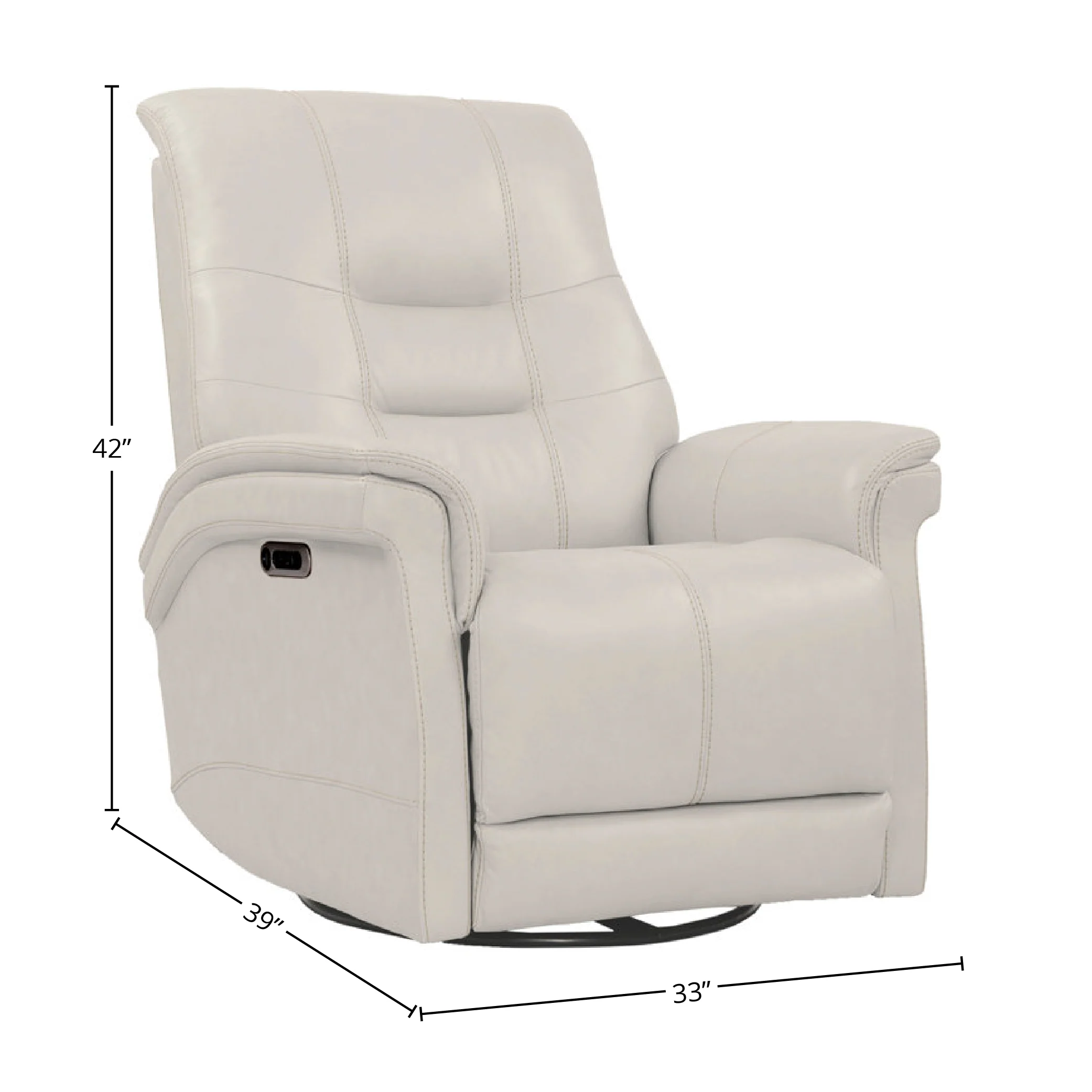 Parker Living Carnegie - Verona Ivory - Powered By Freemotion Cordless Power Swivel Glider Recliner - Image 3