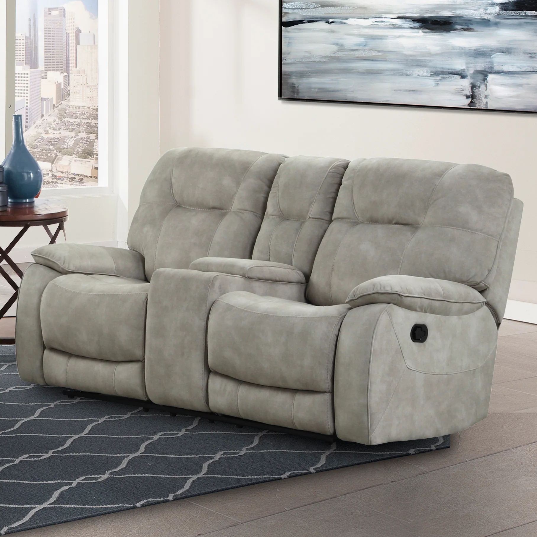 Parker Living Cooper - Shadow Natural Manual Reclining Sofa Loveseat and Recliner - Image 4