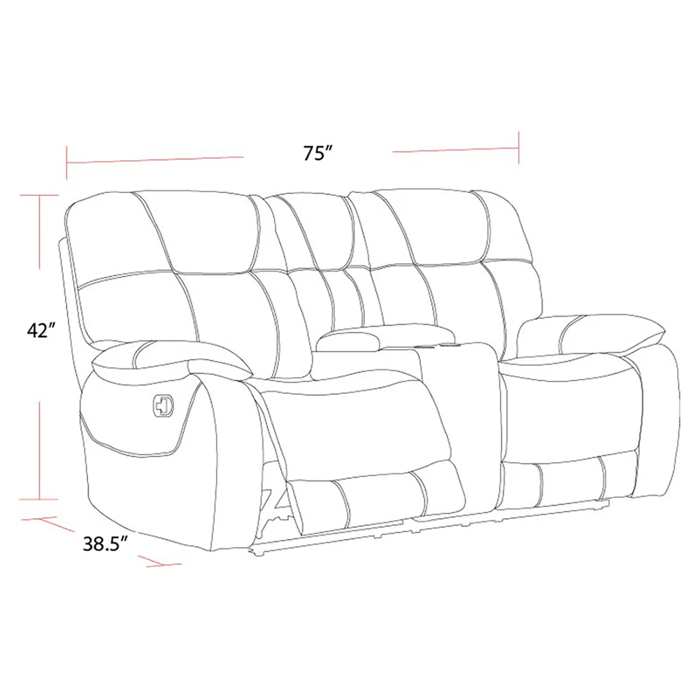 Parker Living Cooper - Shadow Natural Reclining Console Loveseat - Image 3