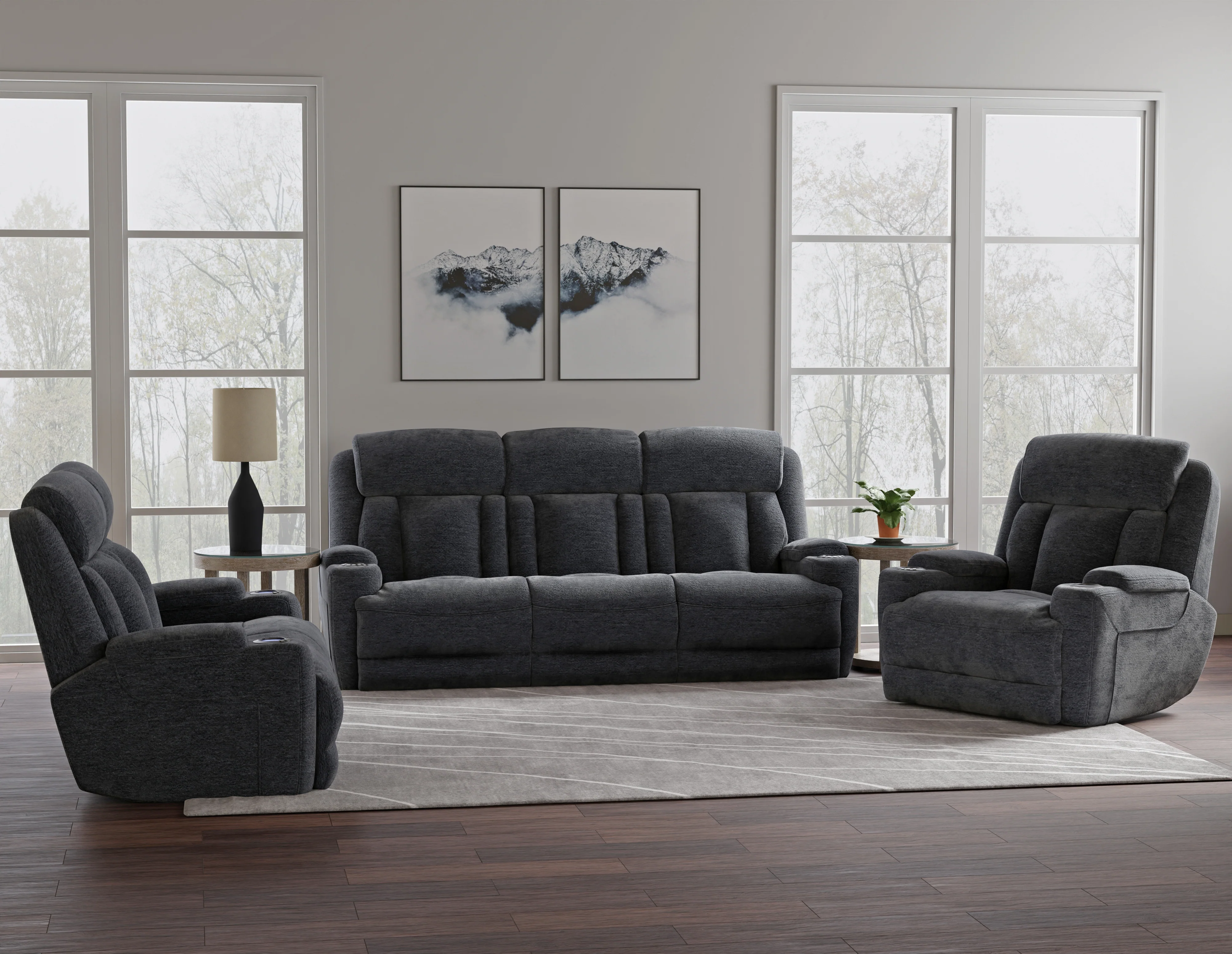 Parker Living Dalton - Lucky Charcoal Power Reclining Loveseat - Image 3