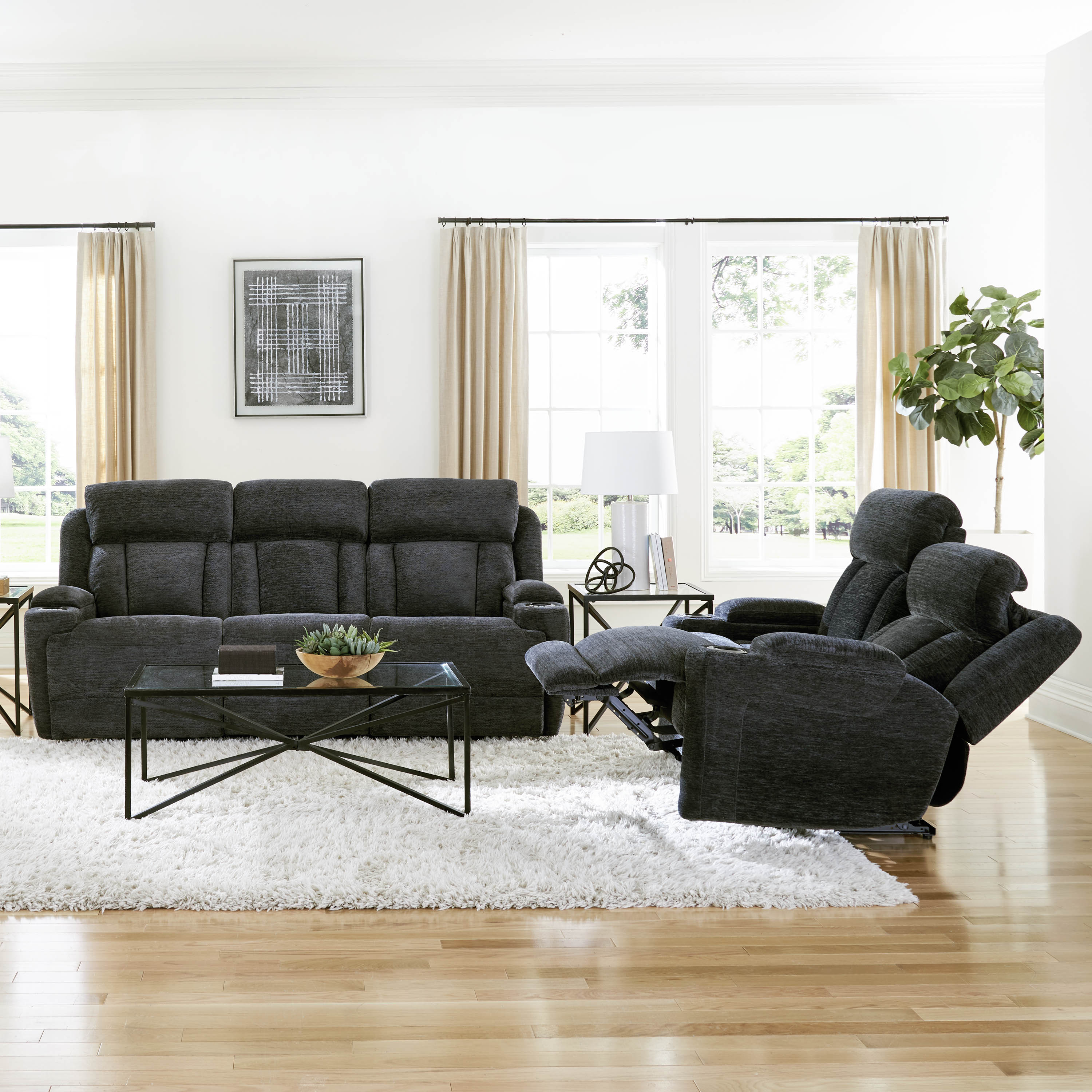 Parker Living Dalton - Lucky Charcoal Power Reclining Sofa and Loveseat - Image 3