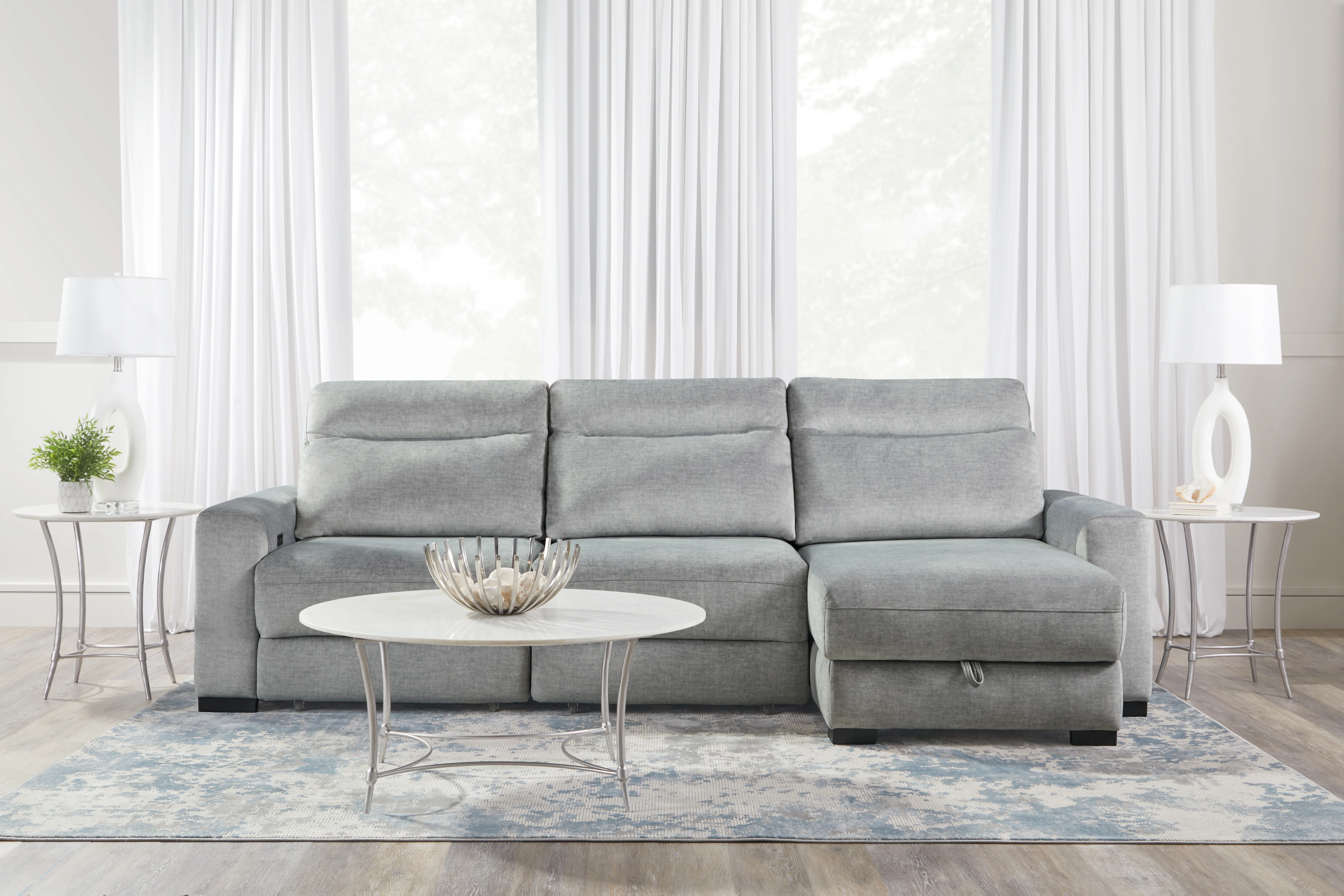 Parker Living Elliot - Sterling 3 Piece Modular Lift Top Storage Sectional - Image 2