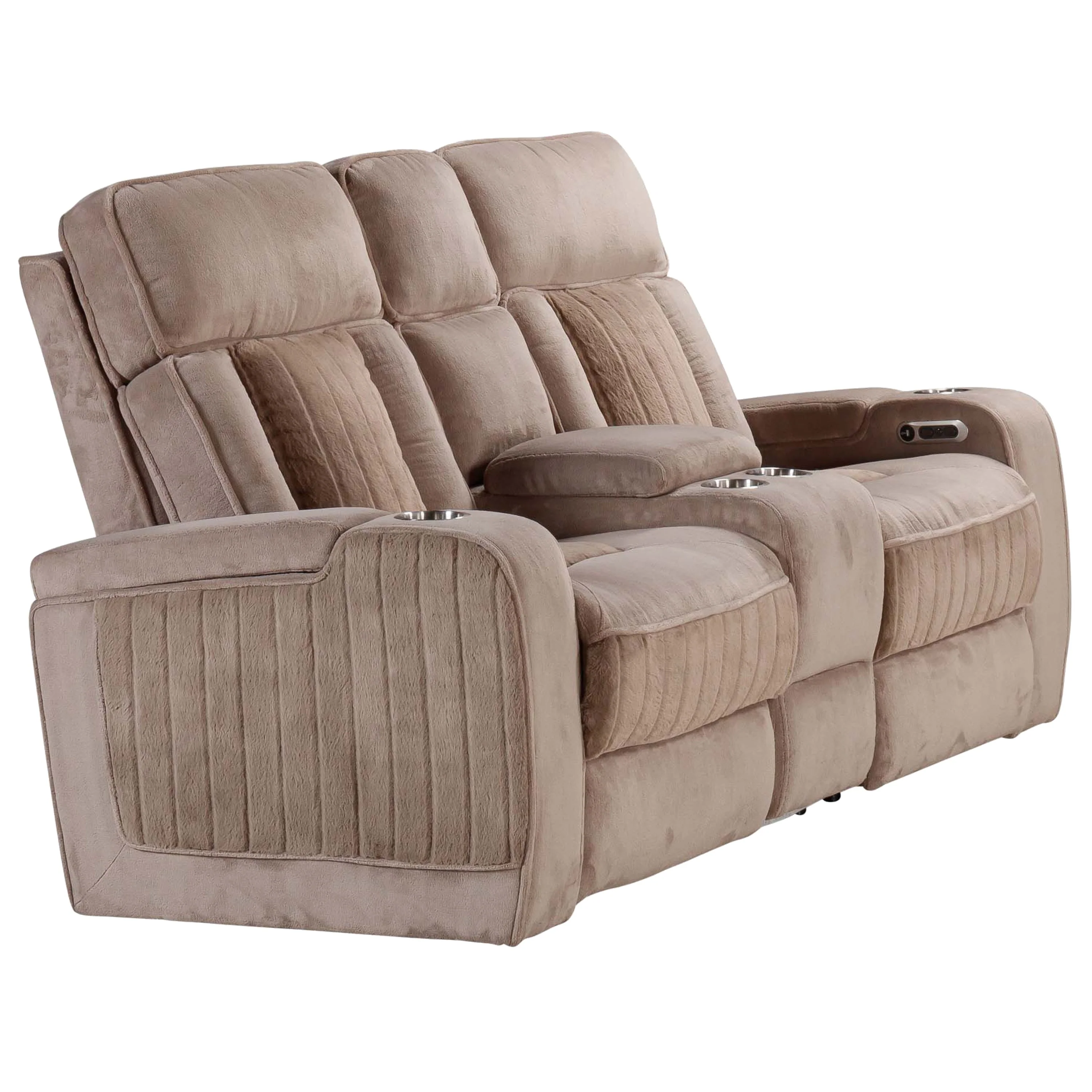 Parker Living Equinox - Mushroom Power Reclining Console Loveseat - Image 2