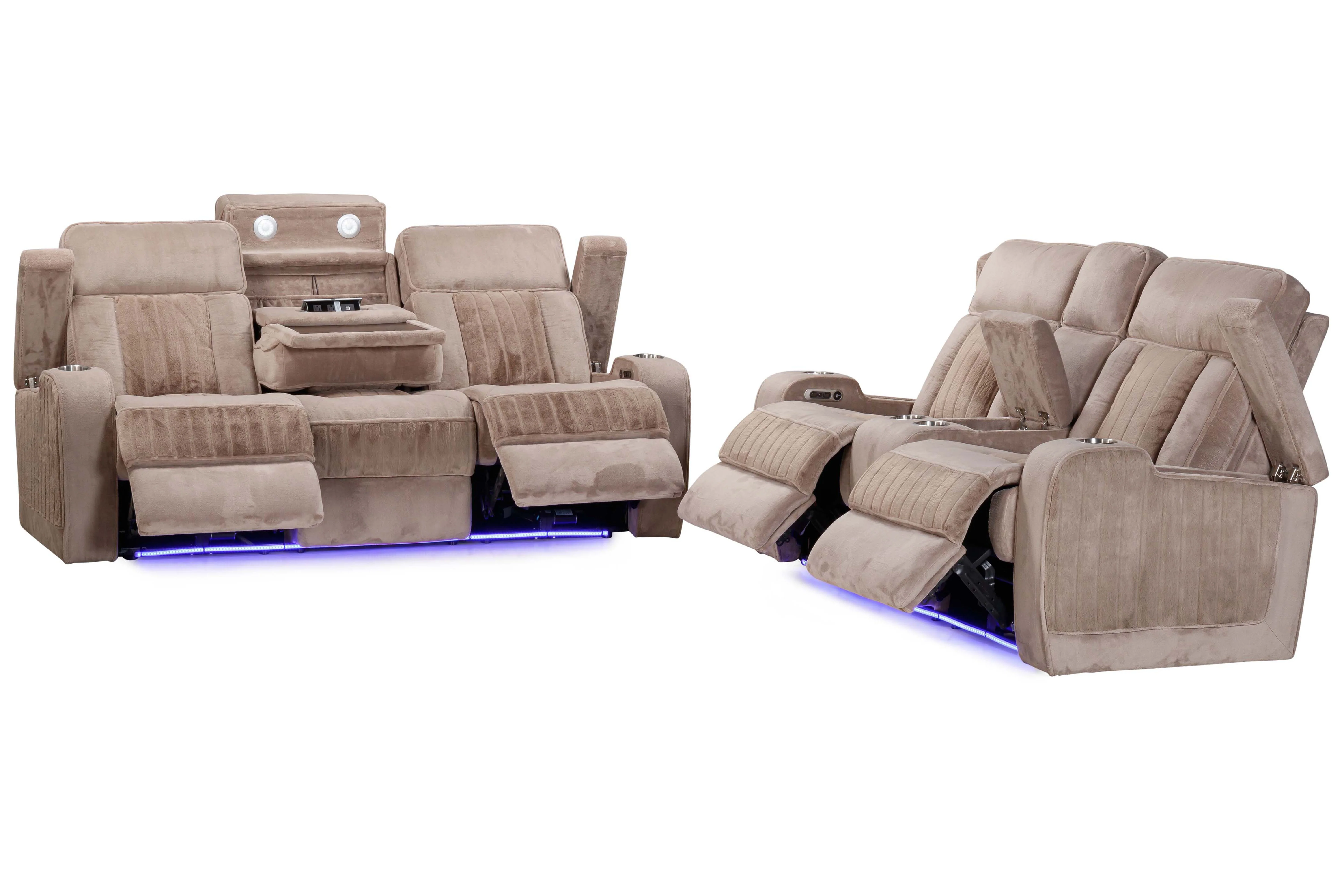 Parker Living Equinox - Mushroom Power Reclining Sofa and Loveseat - Image 9