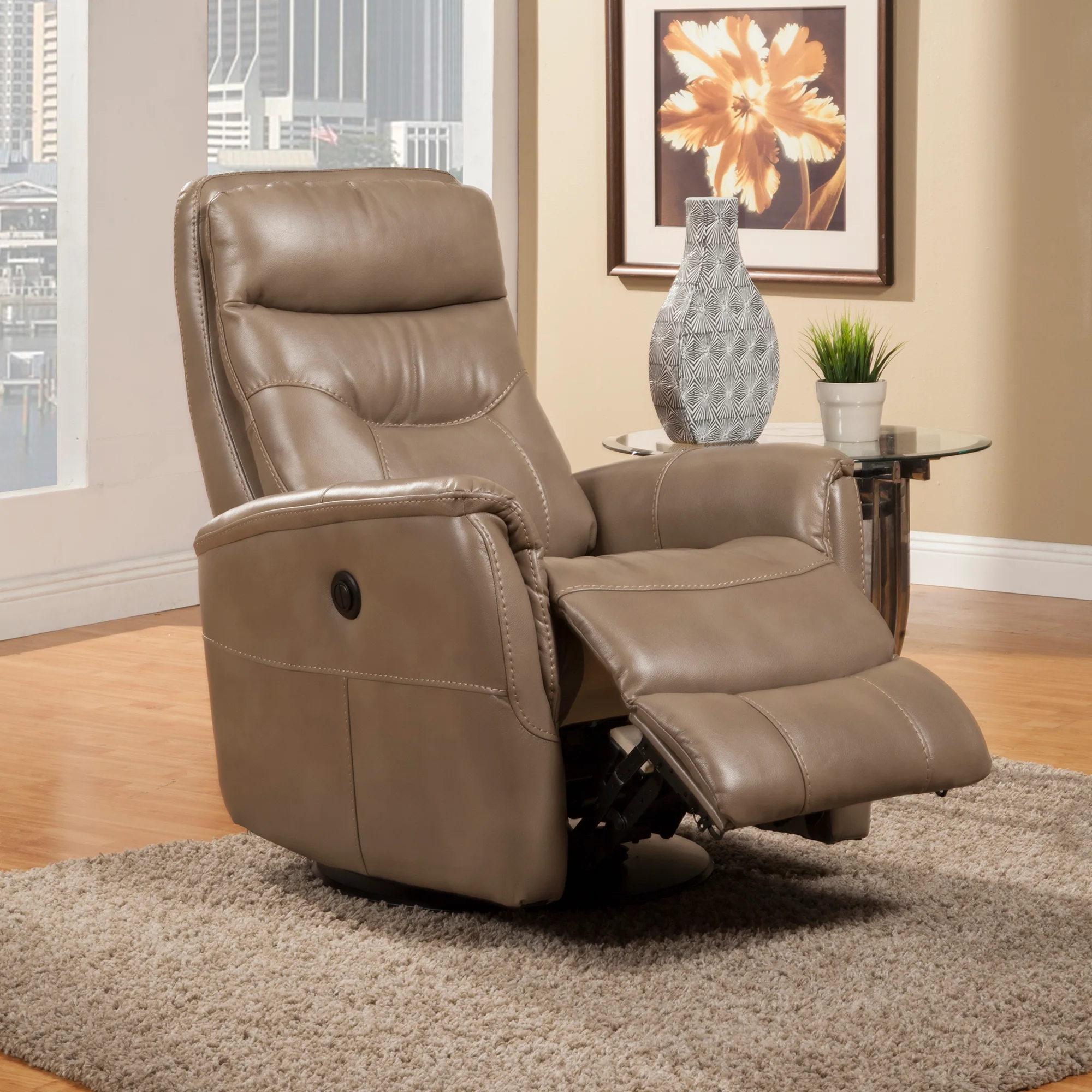 Parker Living Gemini - Linen Power Swivel Glider Recliner - Image 3