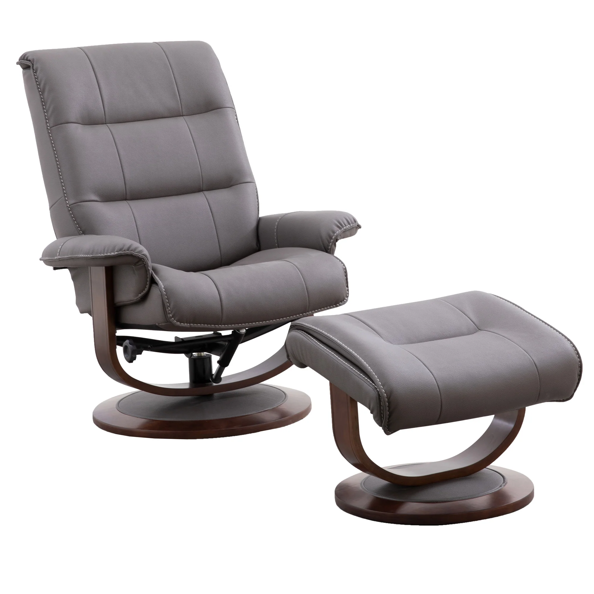 Parker Living Knight - Haze Manual Reclining Swivel Chair and Ottoman - Image 2