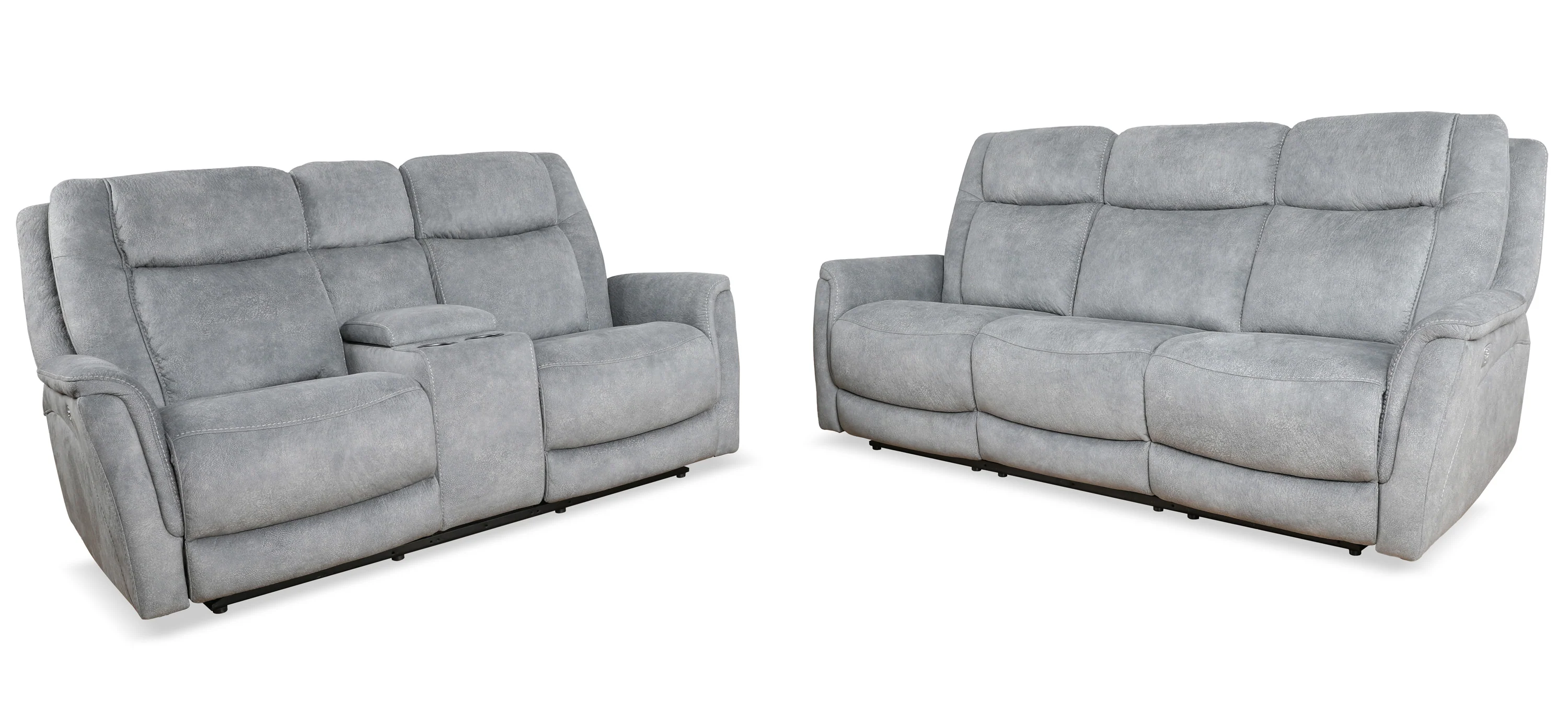 Parker Living Linus - Hudson Grey Power Reclining Sofa and Loveseat - Image 2