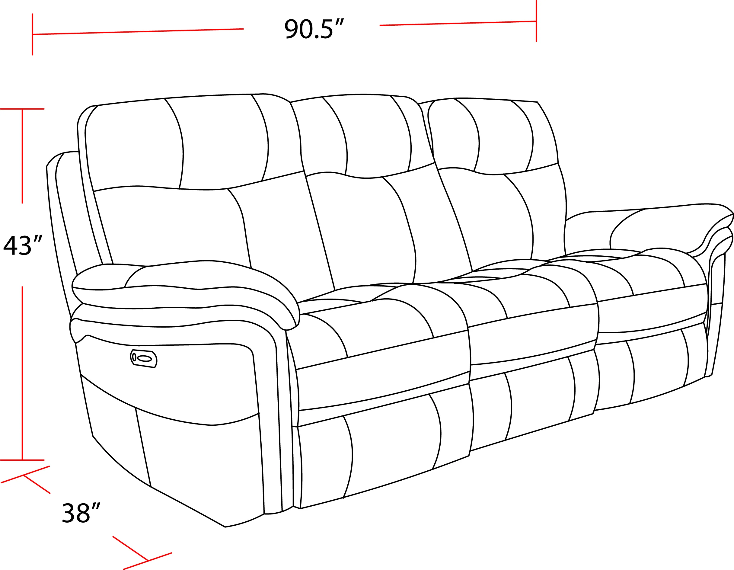 Parker Living Mason - Charcoal Power Reclining Sofa and Two Recliners - Image 5