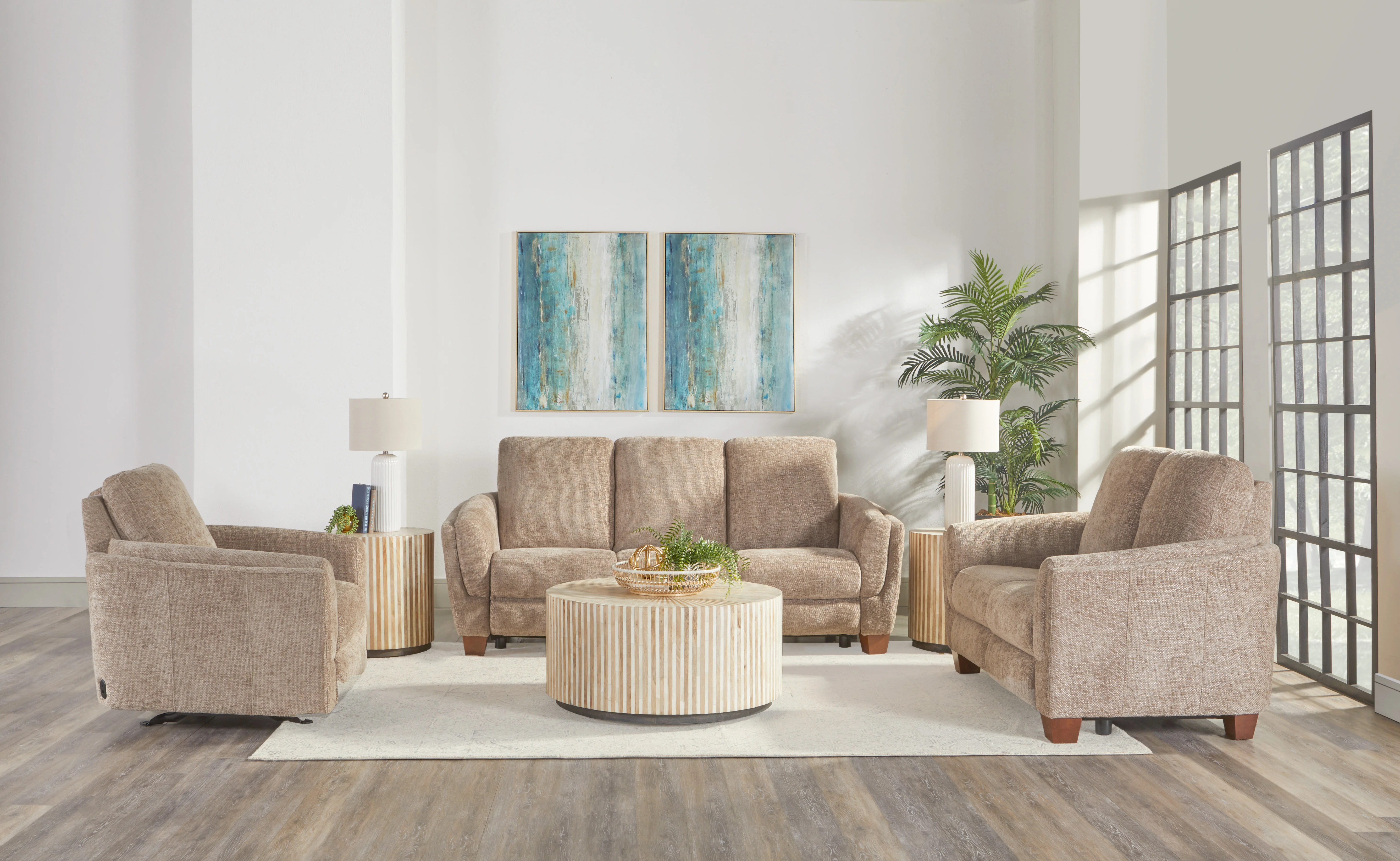 Parker Living Morehead - Biscotti Power Reclining Sofa Loveseat and Recliner - Image 2