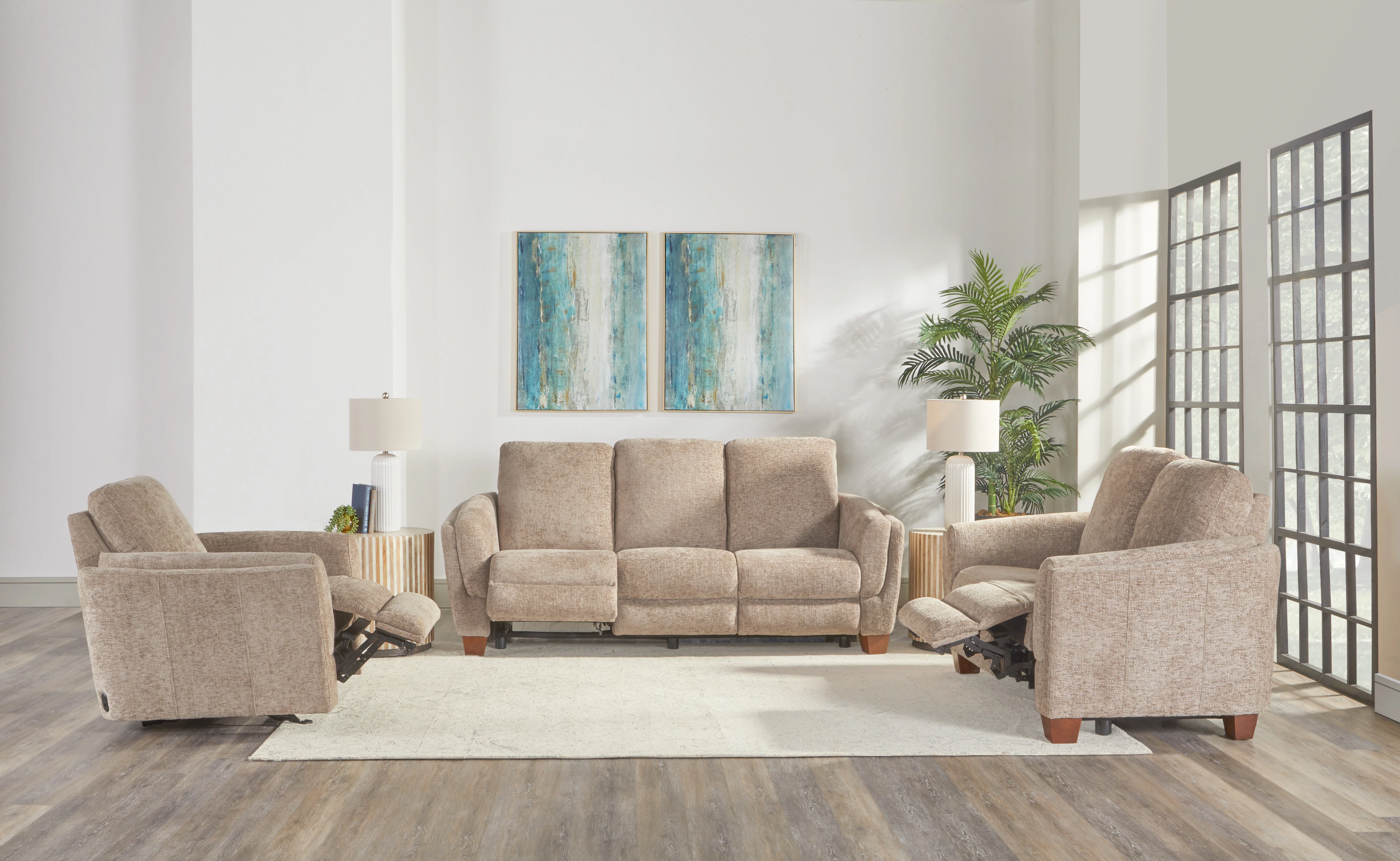 Parker Living Morehead - Biscotti Power Reclining Sofa Loveseat and Recliner - Image 5