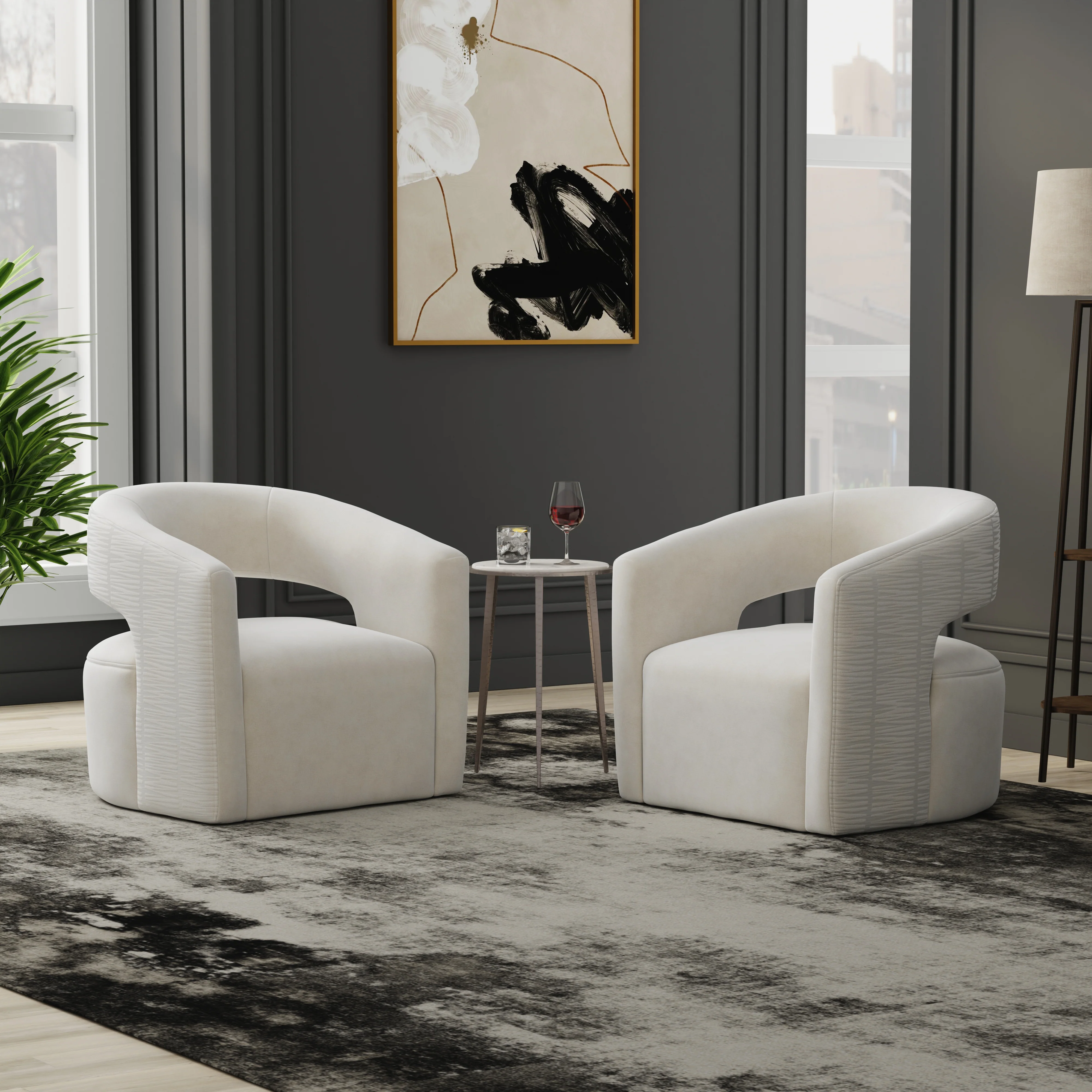 Parker Living Orbit - Elise Natural Open Back Accent Chair - Image 3