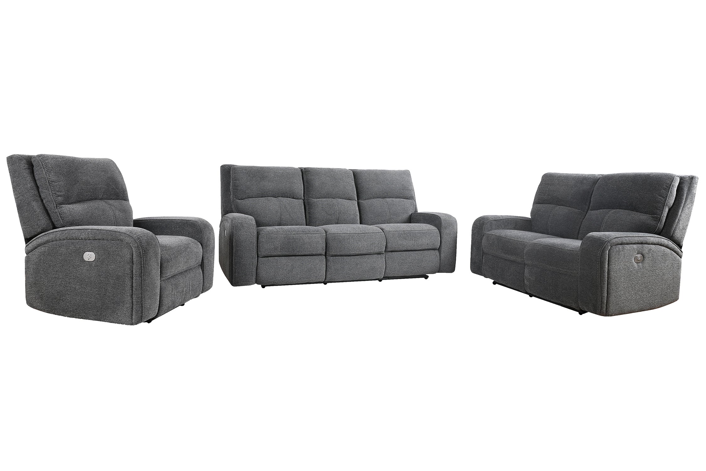 Parker Living Polaris - Bizmark Grey Power Reclining Sofa Loveseat and Recliner - Image 2