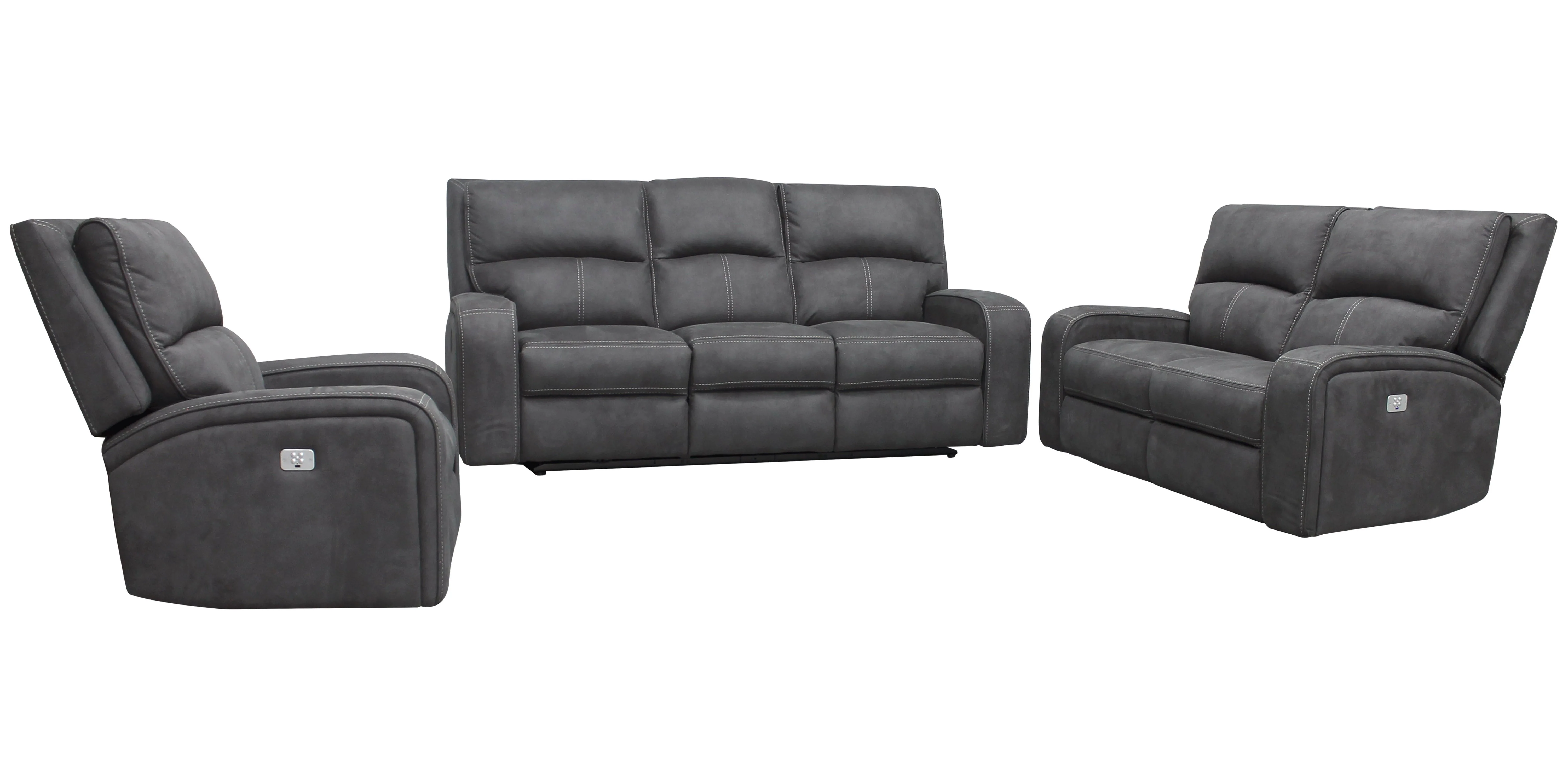 Parker Living Polaris - Slate Power Reclining Sofa Loveseat and Recliner - Image 2