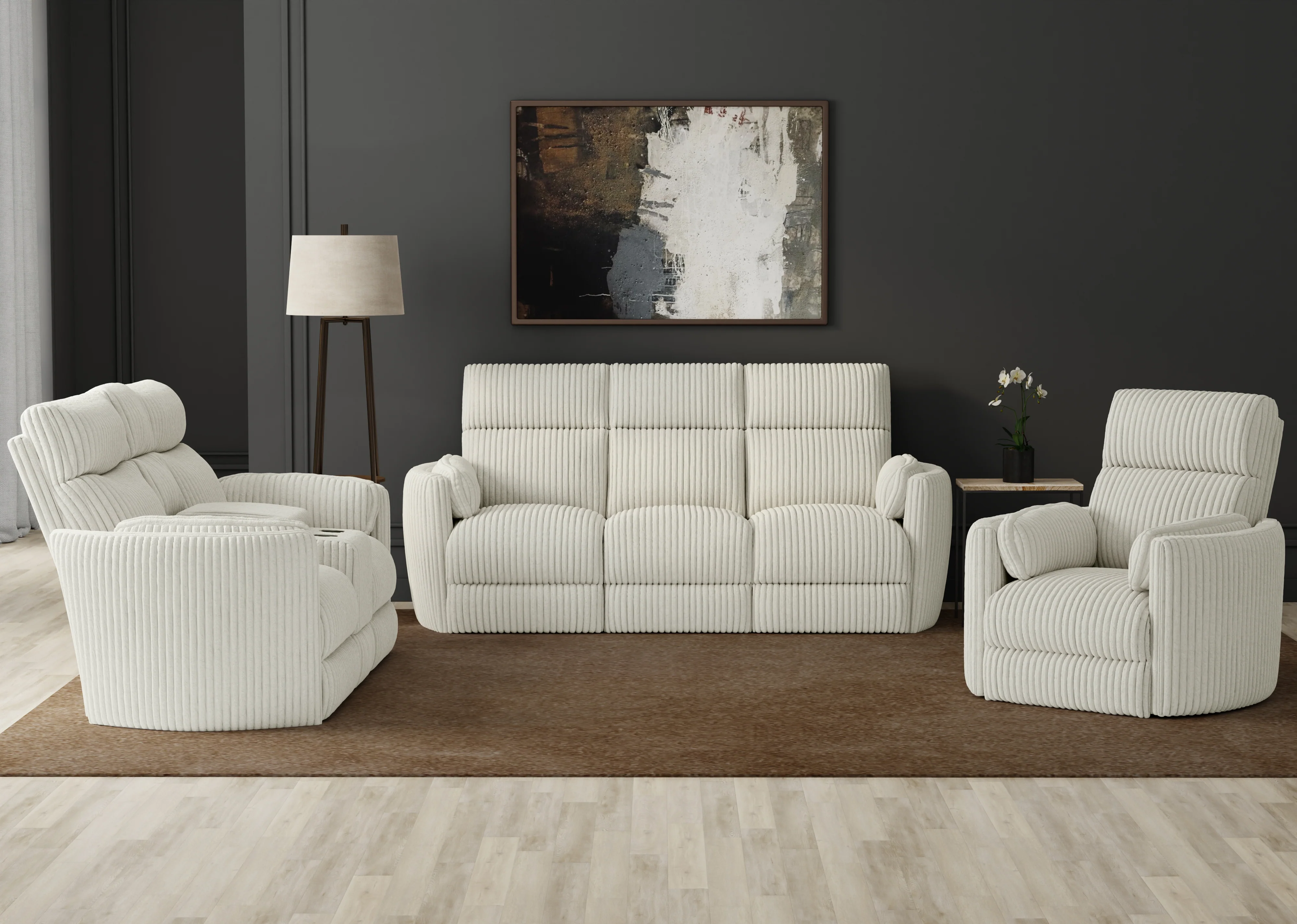 Parker Living Radius - Mega Ivory Power Glider Reclining Console Loveseat - Image 3