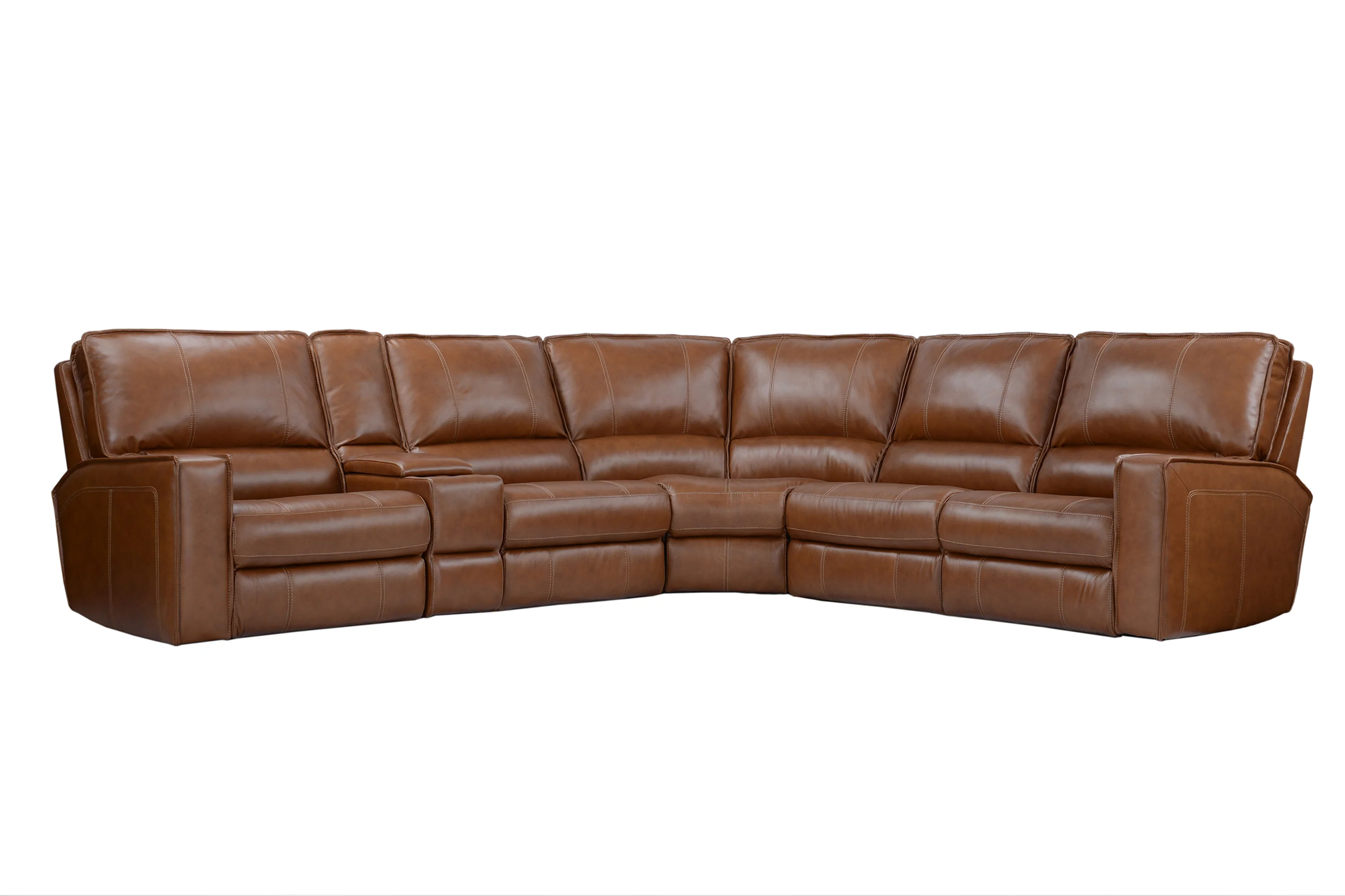 Parker Living Rockford - Verona Saddle 6 Piece Modular Power Reclining Sectional with Power Adjustable Headrests - Image 2