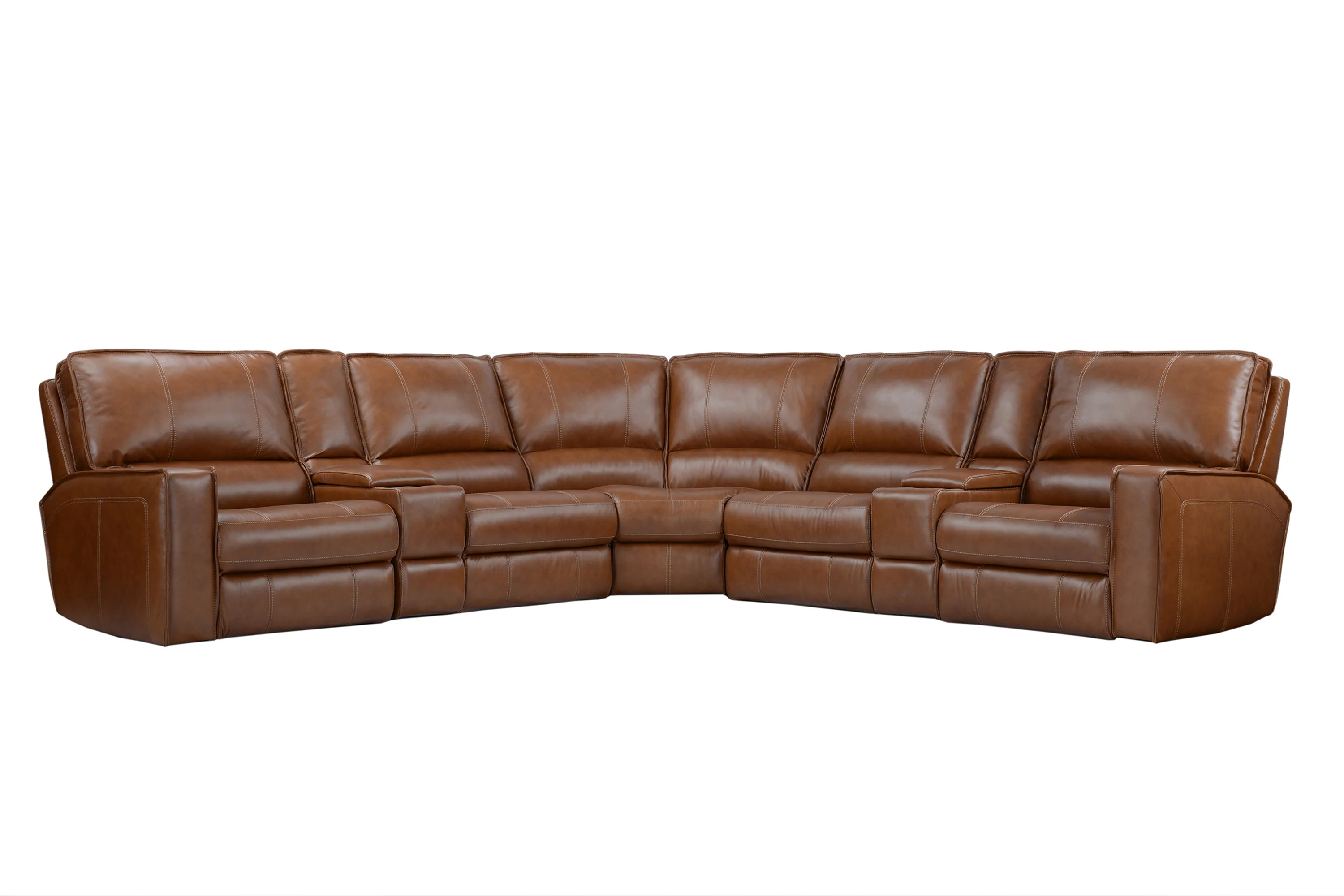 Parker Living Rockford - Verona Saddle 7 Piece Modular Power Reclining Sectional with Power Adjustable Headrests - Image 2
