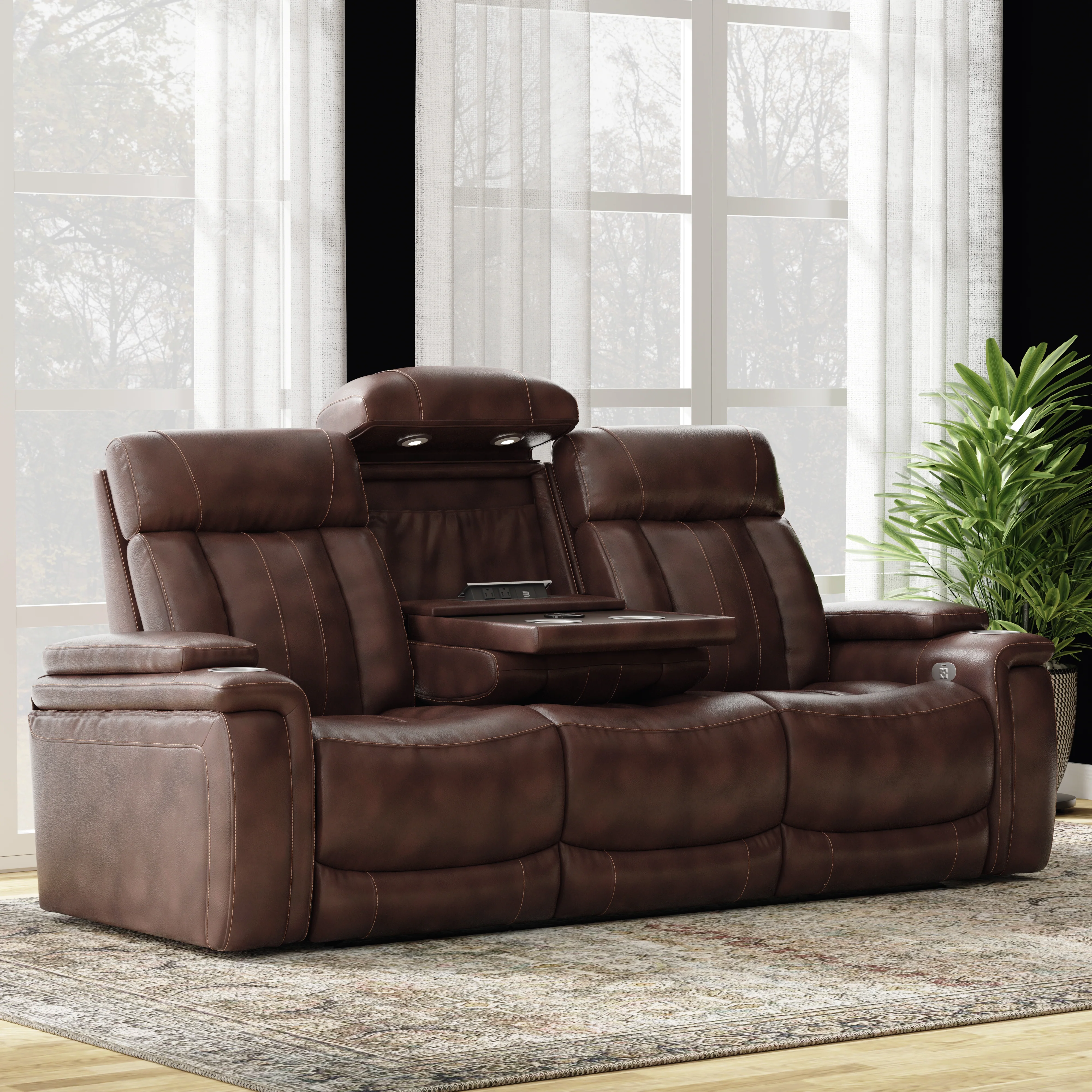 Parker Living Royce - Fantom Brown Power Reclining Sofa Loveseat and Recliner - Image 4