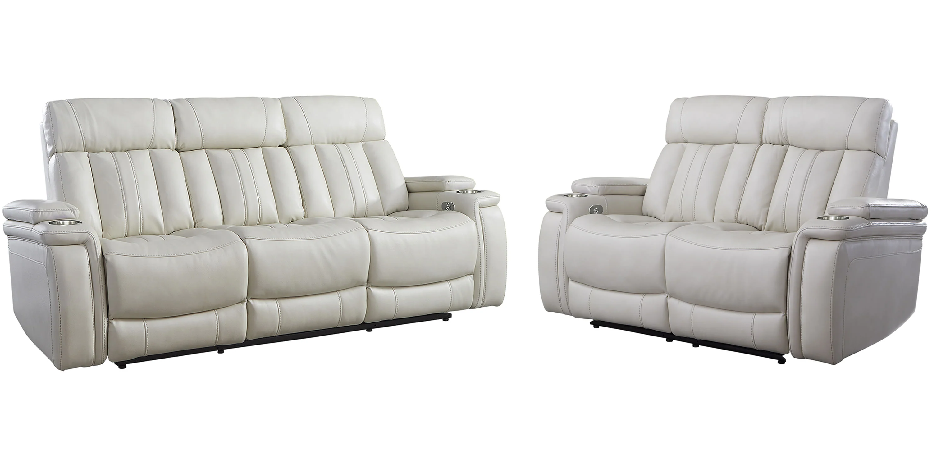 Parker Living Royce - Fantom Ivory Power Reclining Sofa and Loveseat - Image 2