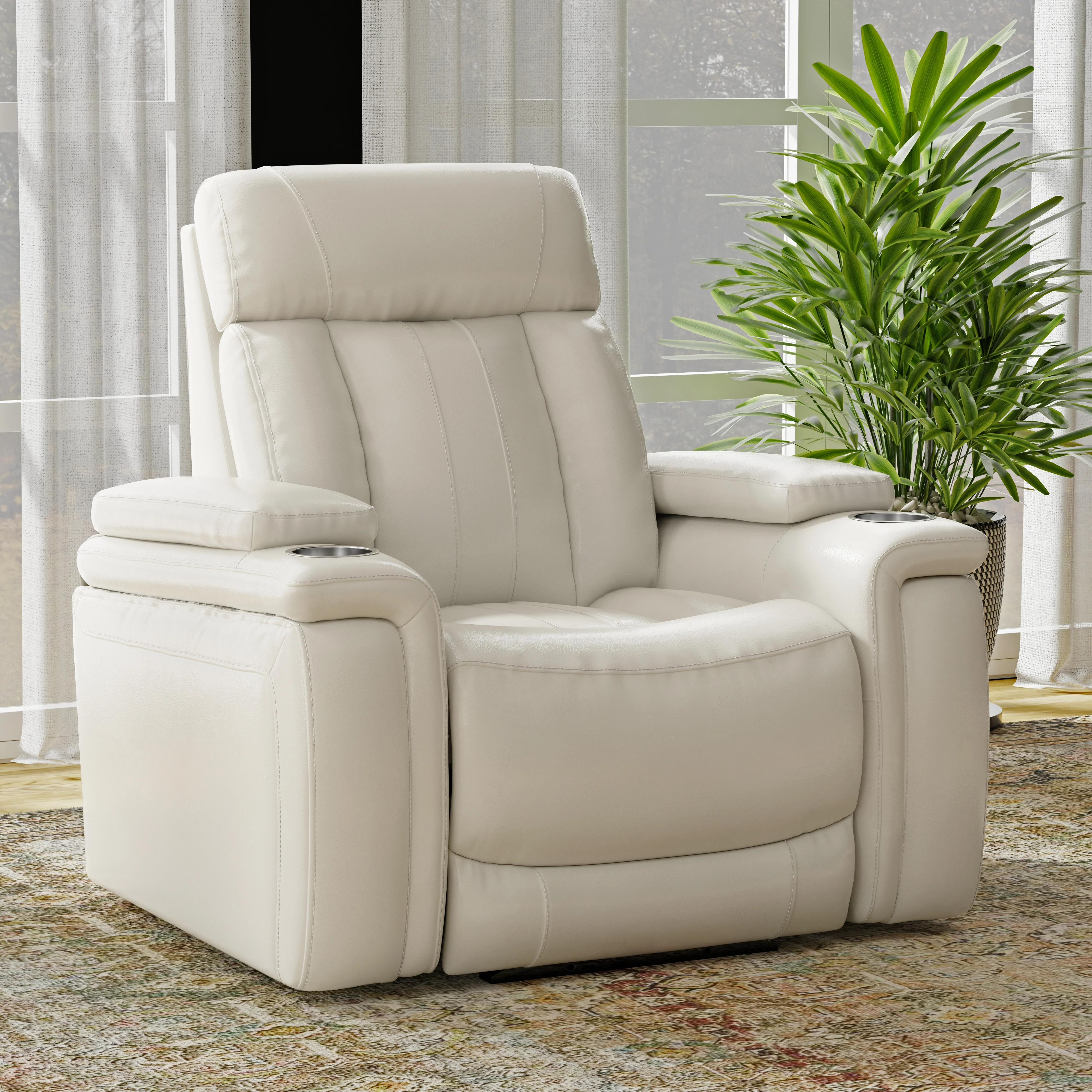 Parker Living Royce - Fantom Ivory Power Reclining Sofa and Recliner - Image 5