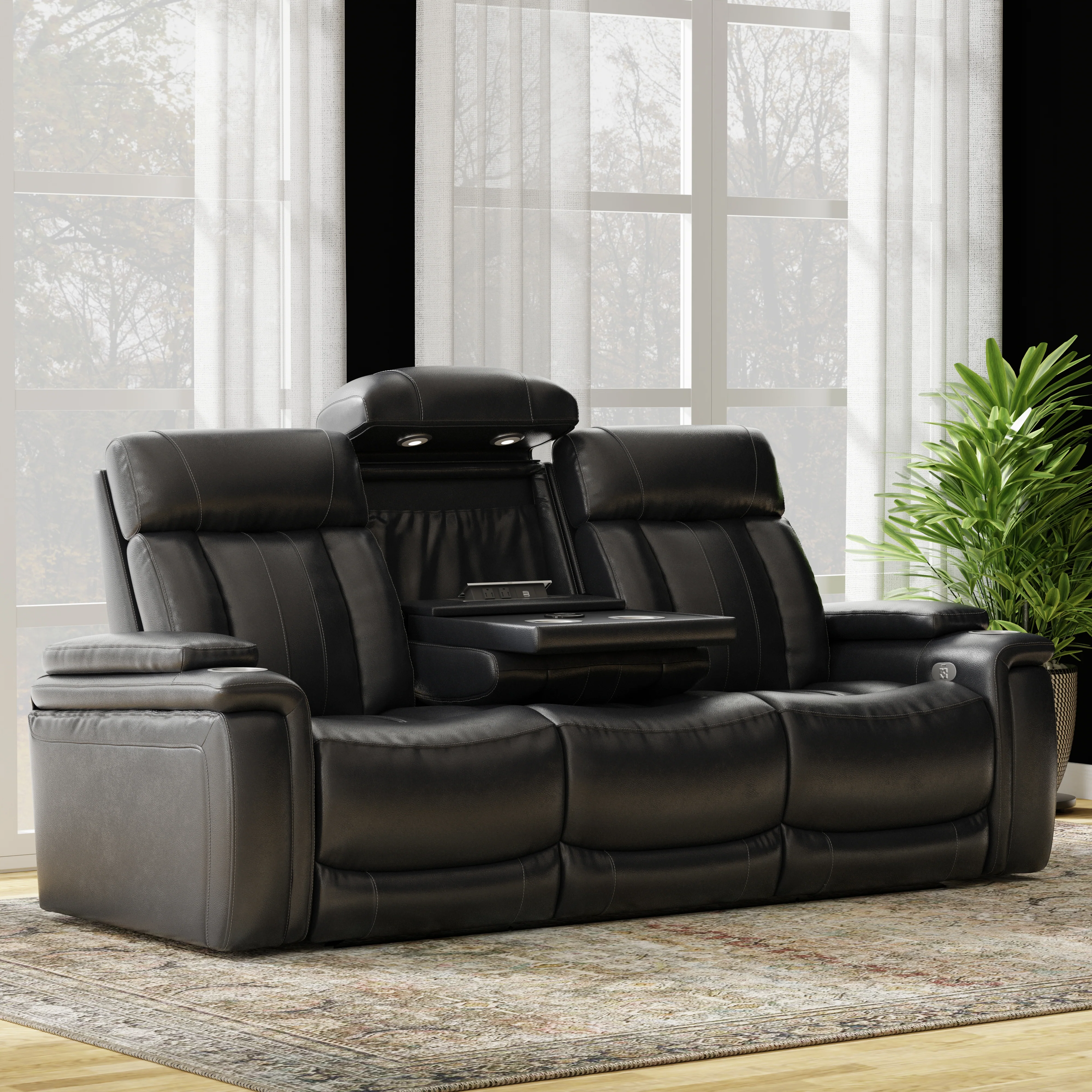 Parker Living Royce - Midnight Power Reclining Sofa and Loveseat - Image 4