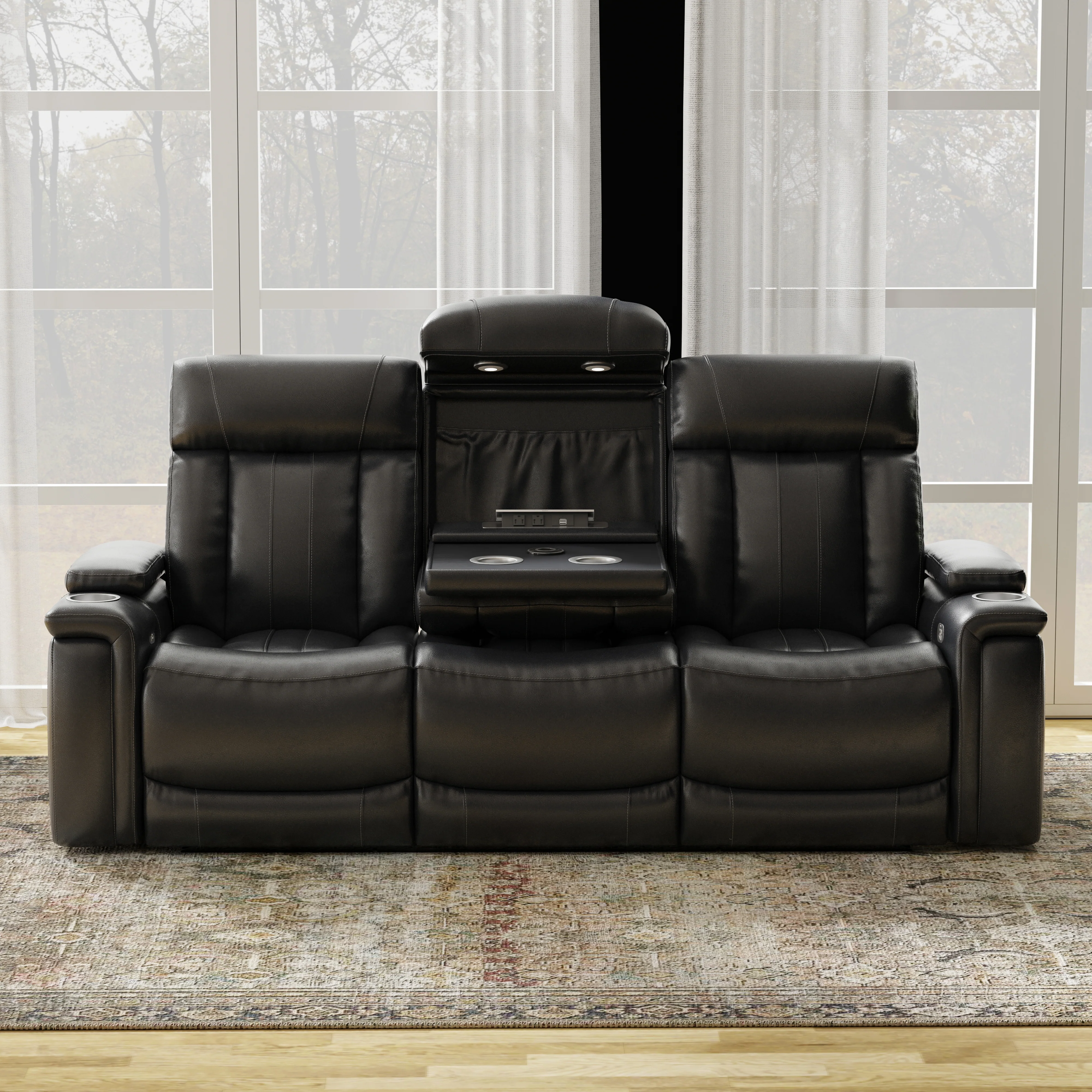 Parker Living Royce - Midnight Power Reclining Sofa Loveseat and Recliner - Image 6