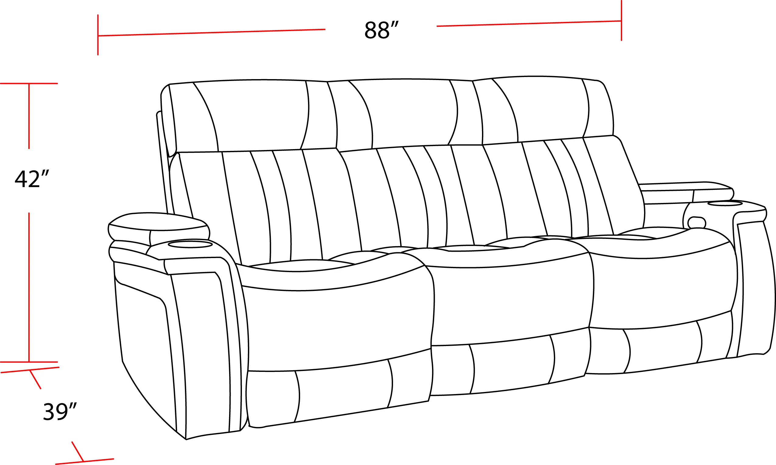 Parker Living Royce - Midnight Power Reclining Sofa with Drop Down Console - Image 8