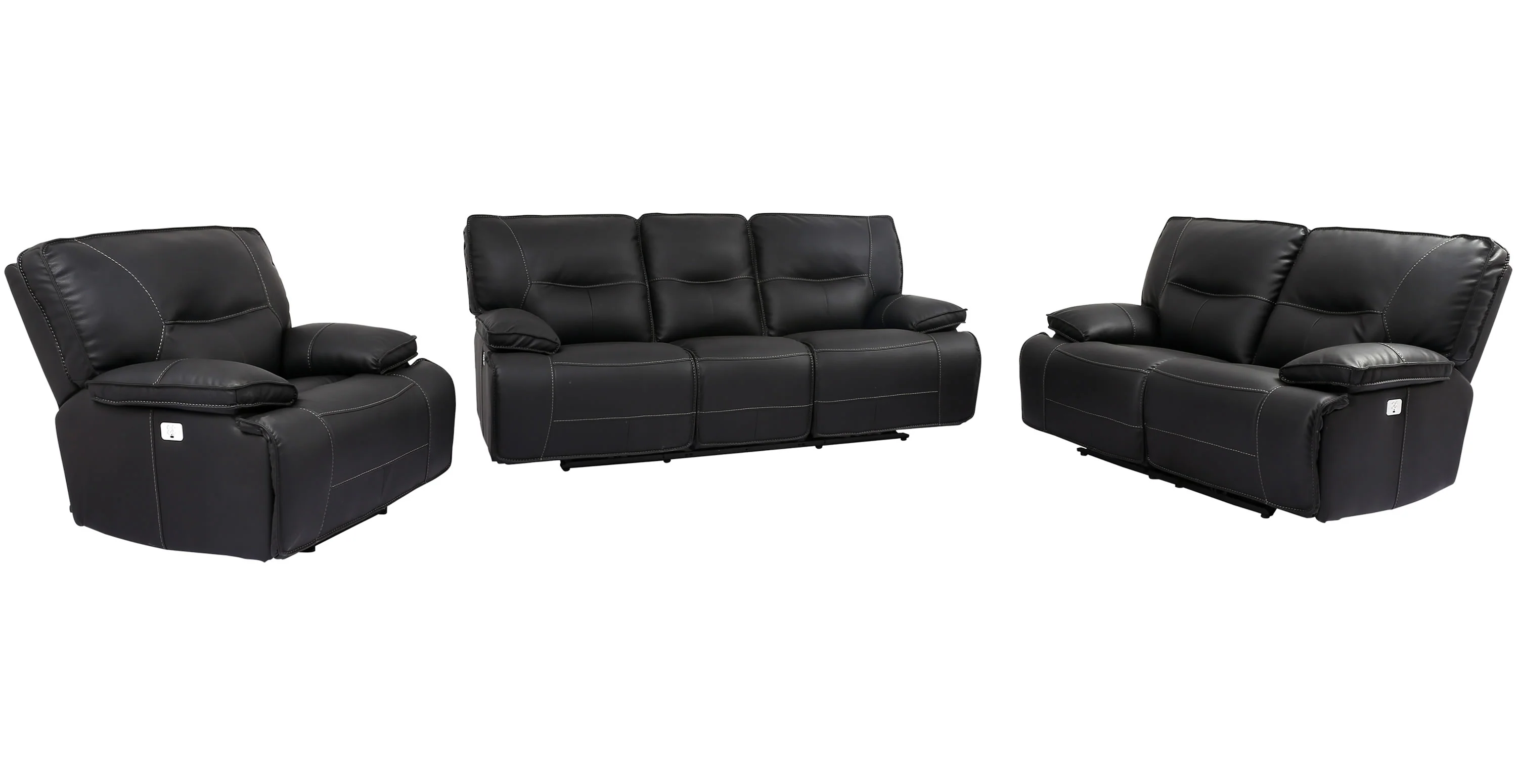 Parker Living Spartacus - Black Power Reclining Sofa Loveseat and Recliner - Image 2
