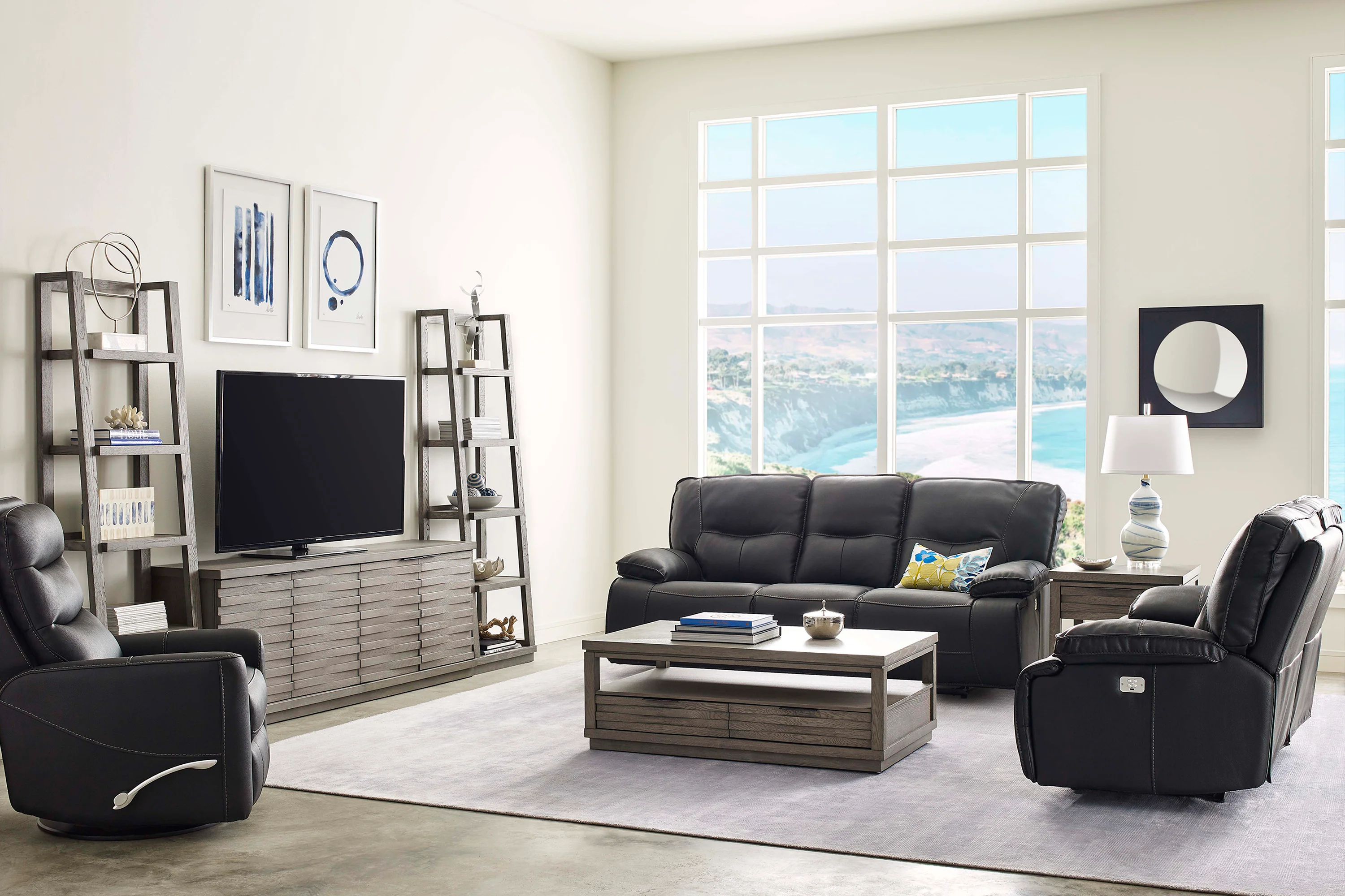 Parker Living Spartacus - Black Power Reclining Sofa Loveseat and Recliner - Image 3