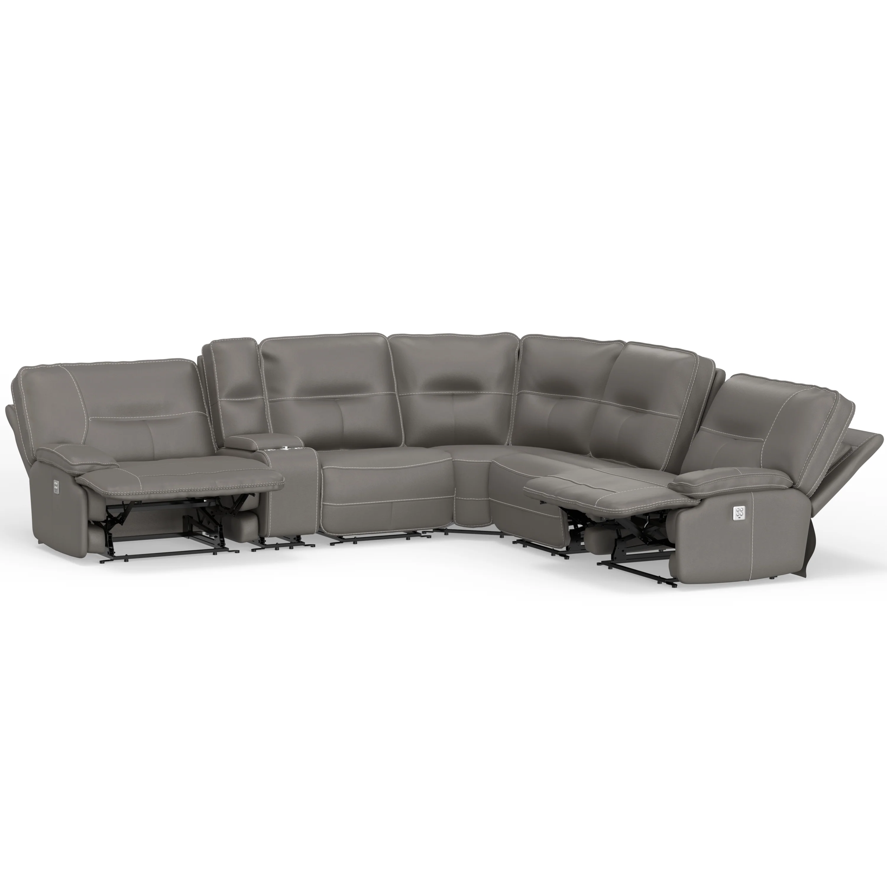 Parker Living Spartacus - Haze 6 Piece Modular Power Reclining Sectional with Power Adjustable Headrests - Image 8