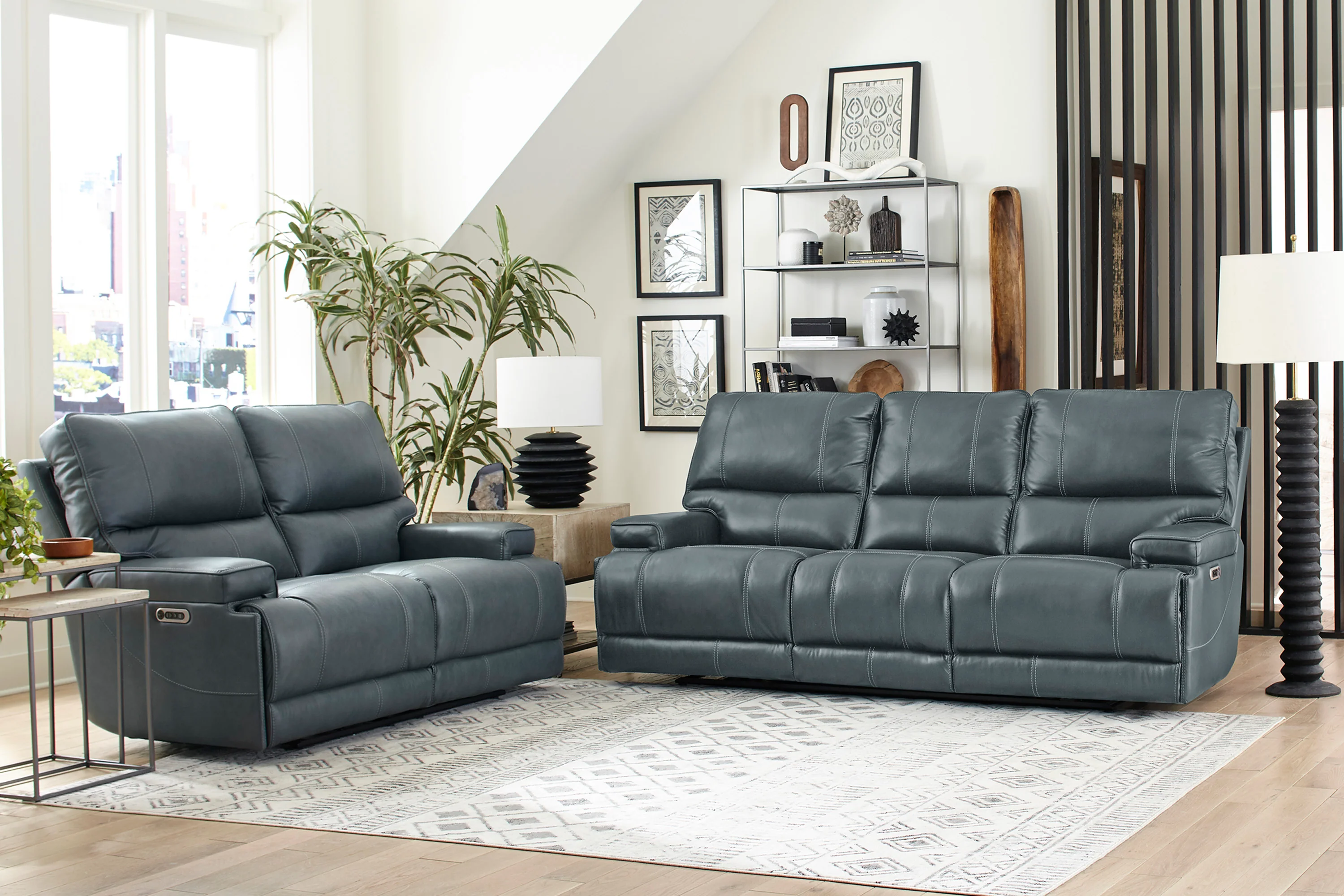 Parker Living Whitman - Verona Azure - Powered By Freemotion Cordless Power Recliner Two Pack - Image 3