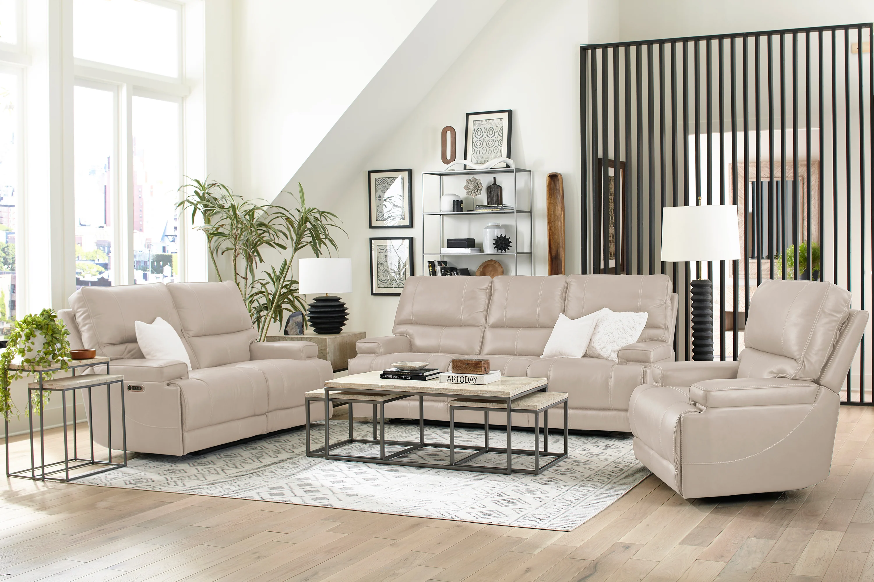Parker Living Whitman - Verona Linen - Powered By Freemotion Cordless Power Recliner Two Pack - Image 3