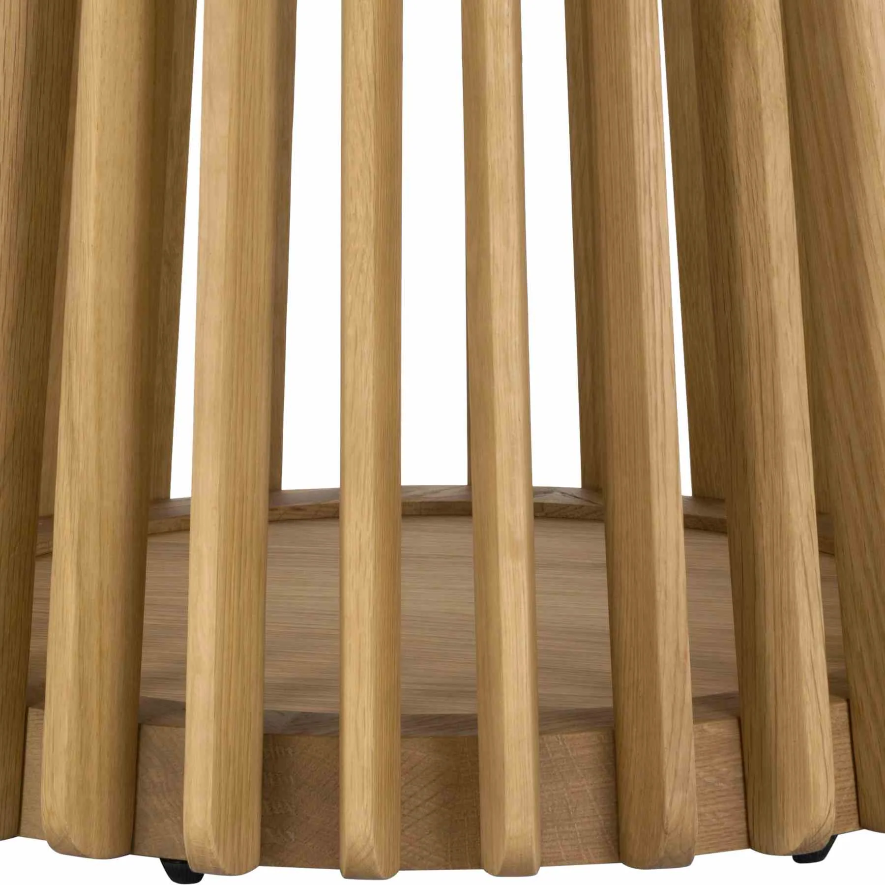 Pasadena 47" Wood Round Dining Table in Natural Oak Finish - Image 4