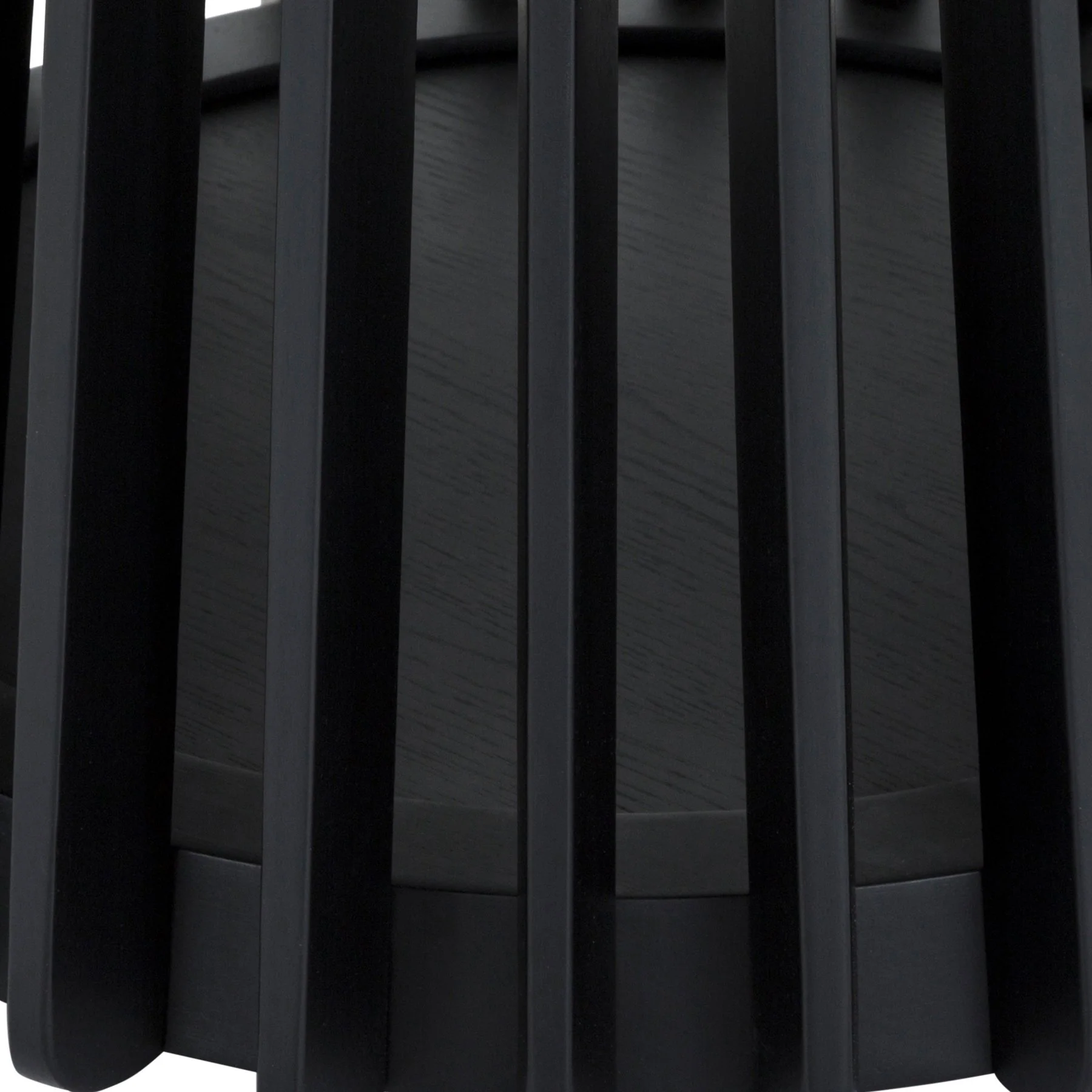 Pasadena Apache 5 Piece Round Dining Set in Black Oak Finish with Black Faux Leather - Image 9