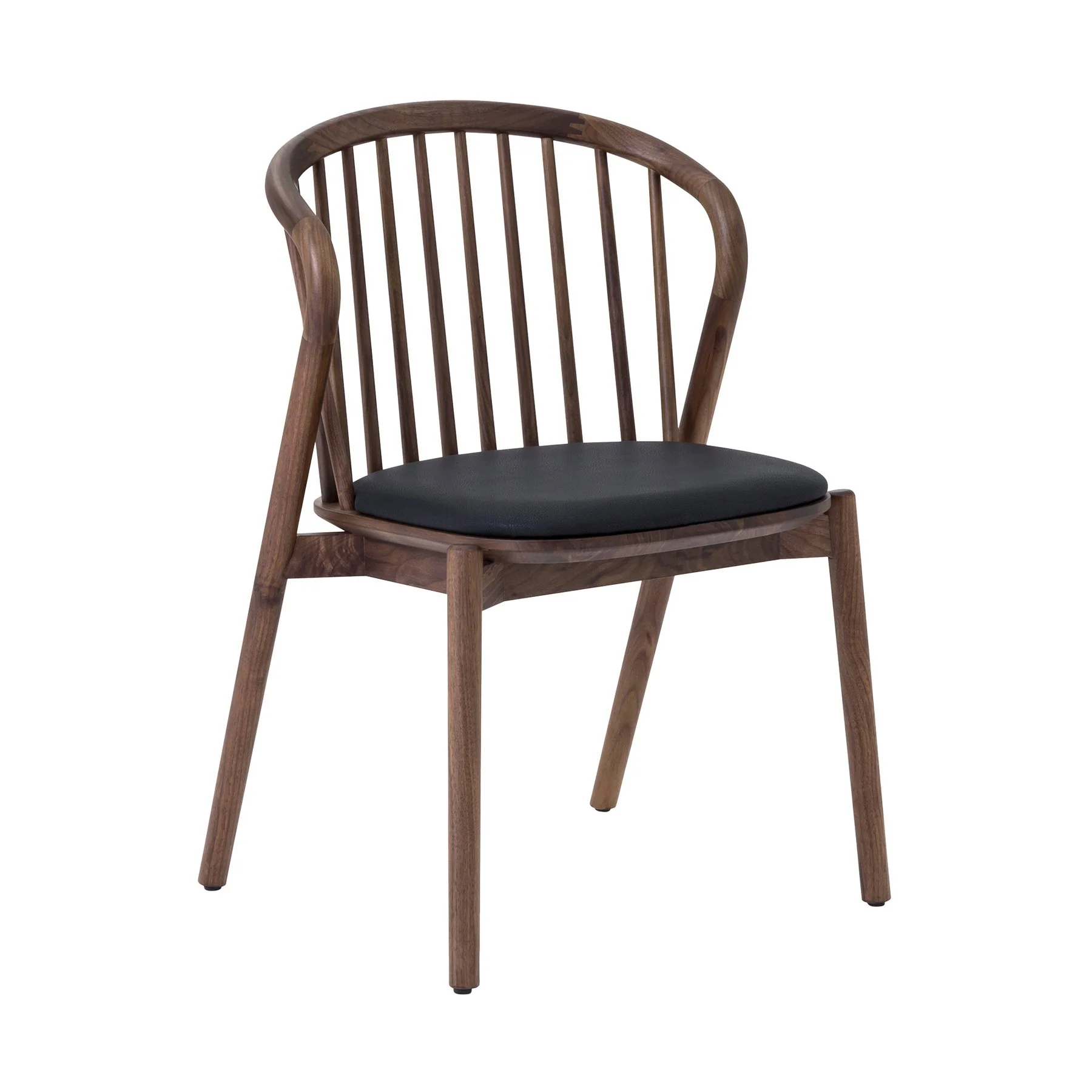 Pasadena Echo 7 Piece Oval Dining Set in Black Oak Finish with Walnut Finish Chairs - Image 2