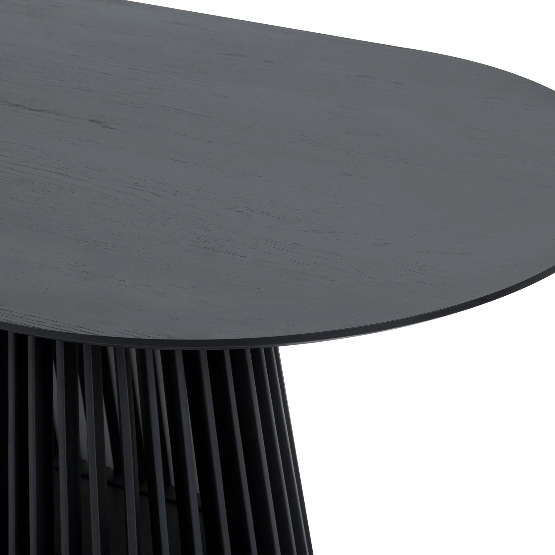 Pasadena Echo 8 Piece Oval Dining Set with Buffet in Black Oak Finish and 6 Walnut Finish Chairs - Image 6