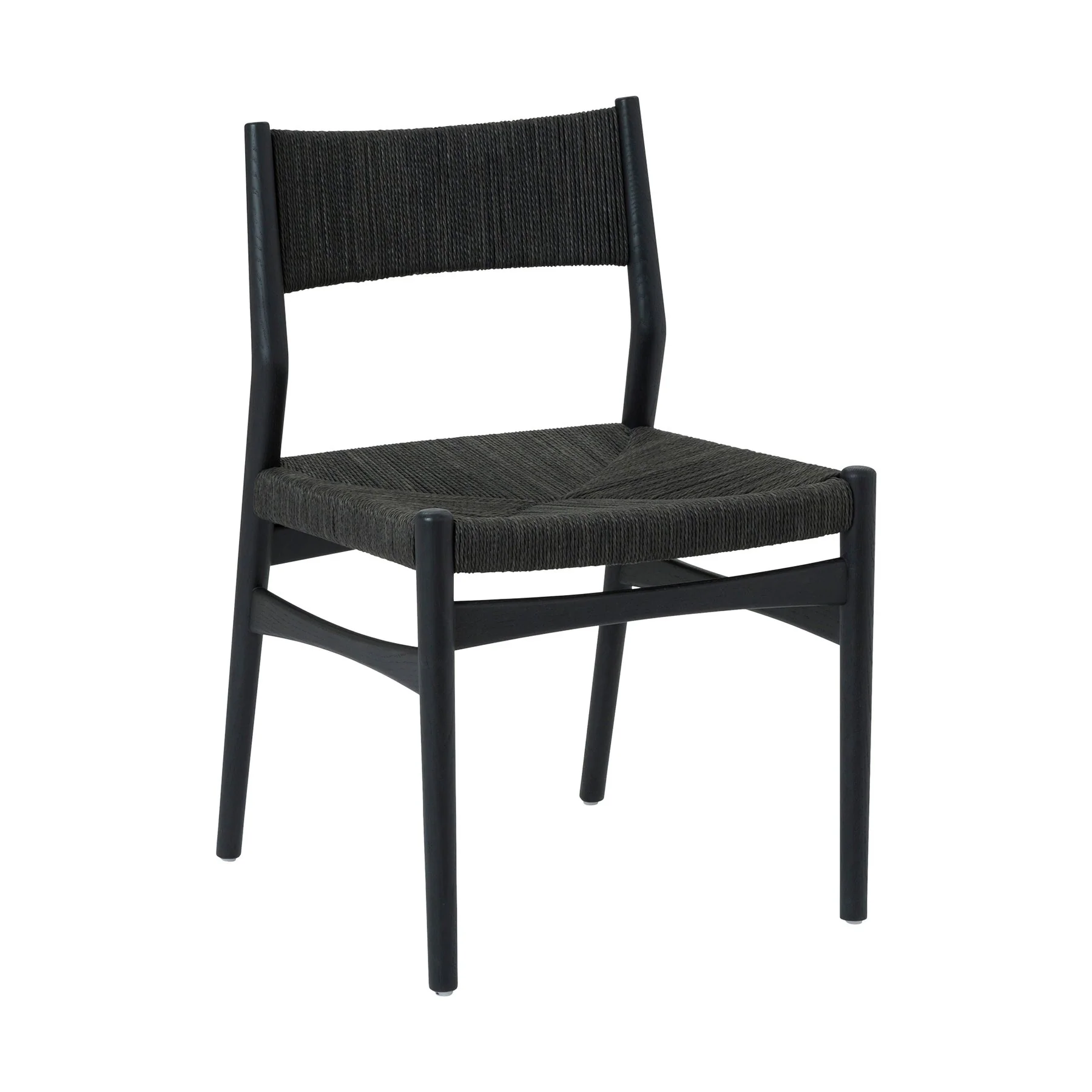 Pasadena Erie 5 Piece Oval Dining Set in Natural Oak Finish with Black Paper Cord Chairs - Image 2