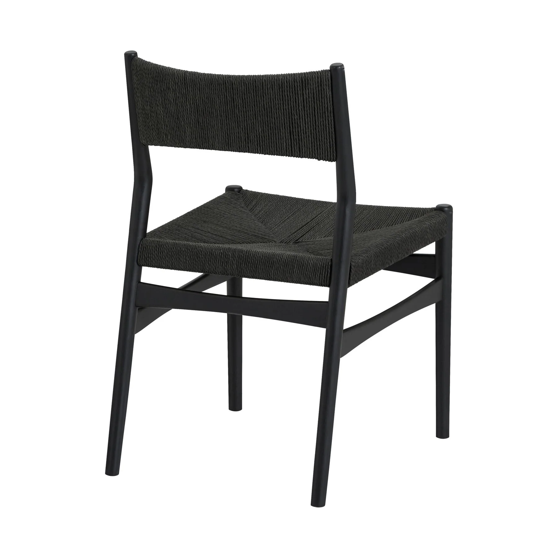 Pasadena Erie 5 Piece Oval Dining Set in Natural Oak Finish with Black Paper Cord Chairs - Image 3