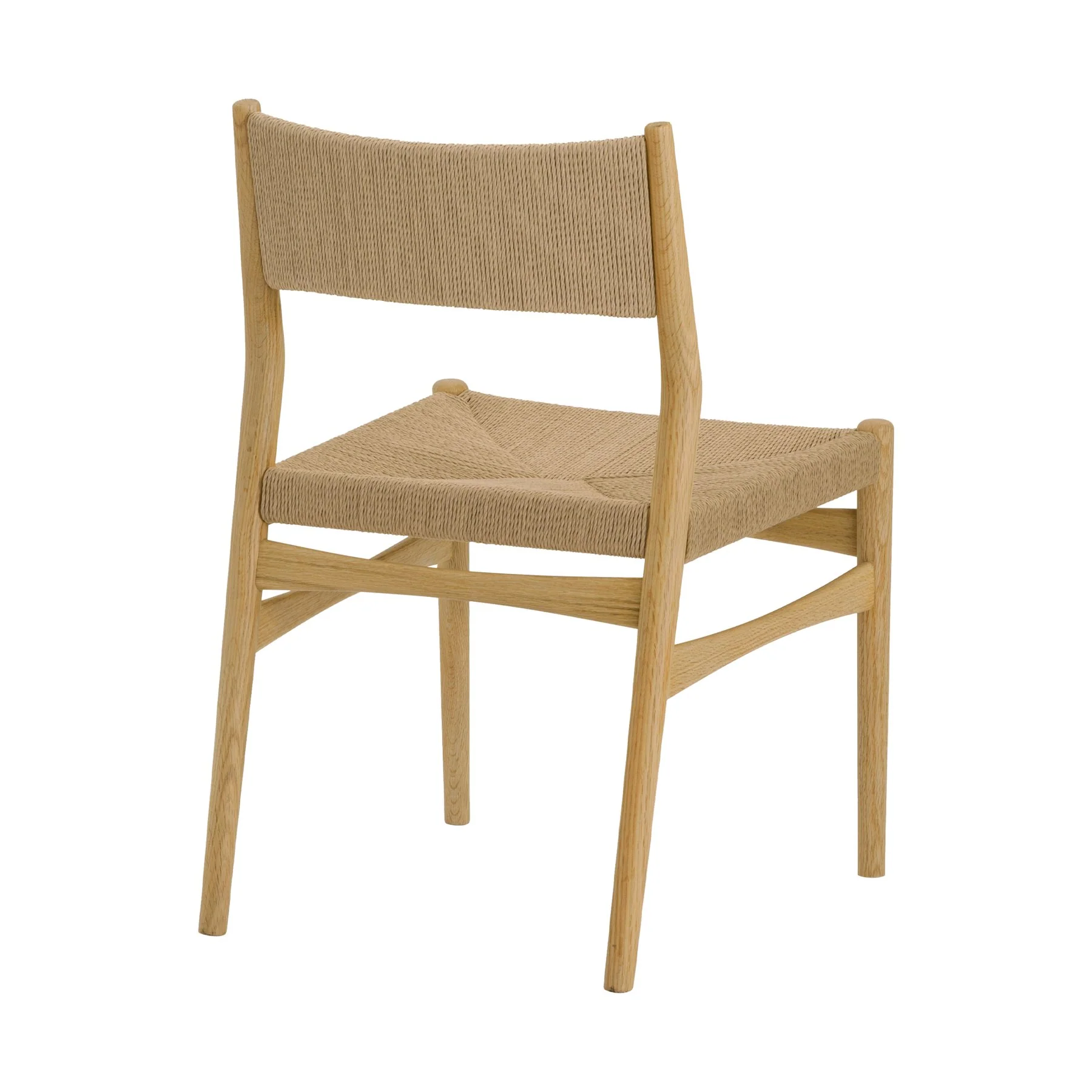 Pasadena Erie 5 Piece Oval Dining Set in Natural Oak Finish with Paper Cord Chairs - Image 3