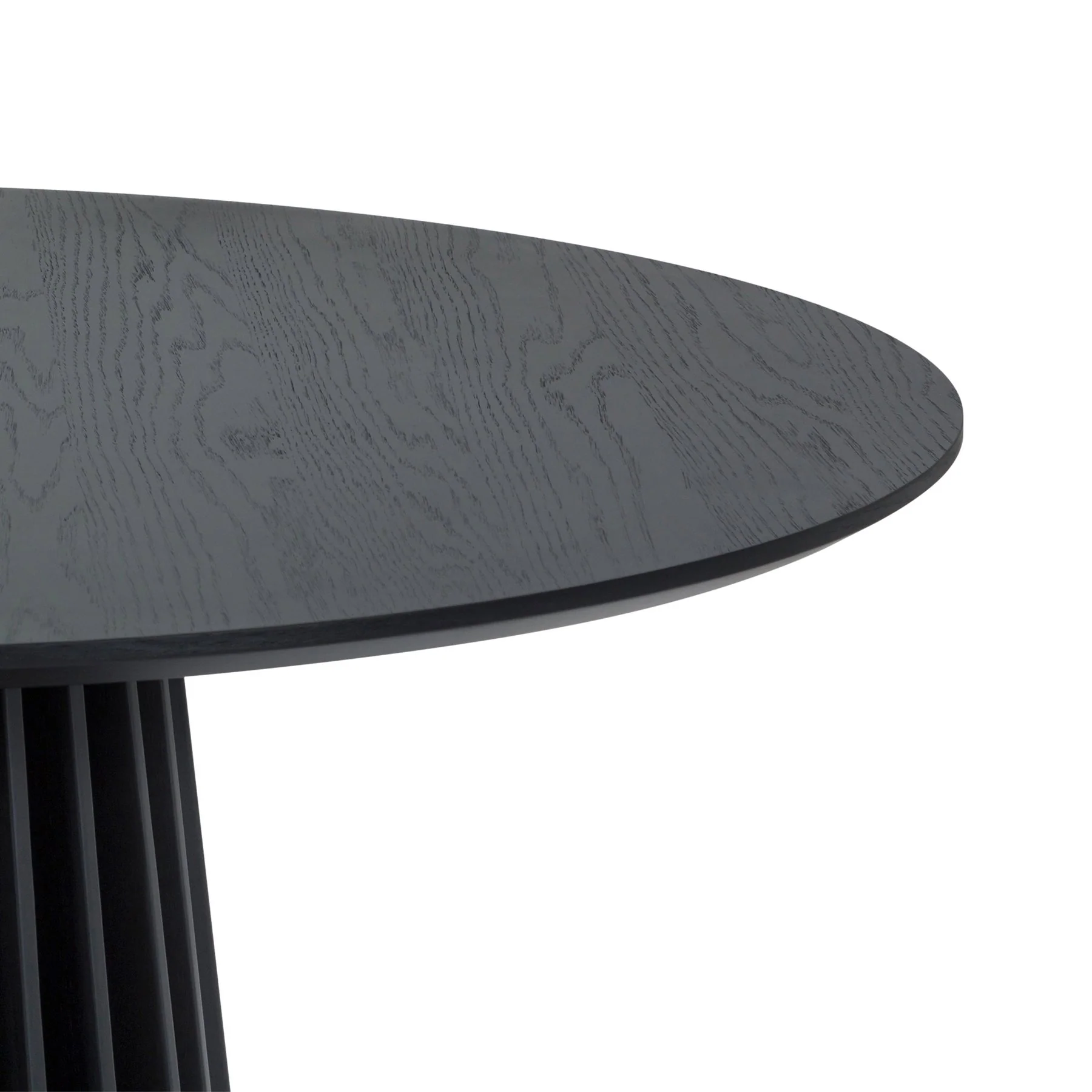 Pasadena Erie 5 Piece Round Dining Set in Black Oak Finish with Paper Cord Chairs - Image 8