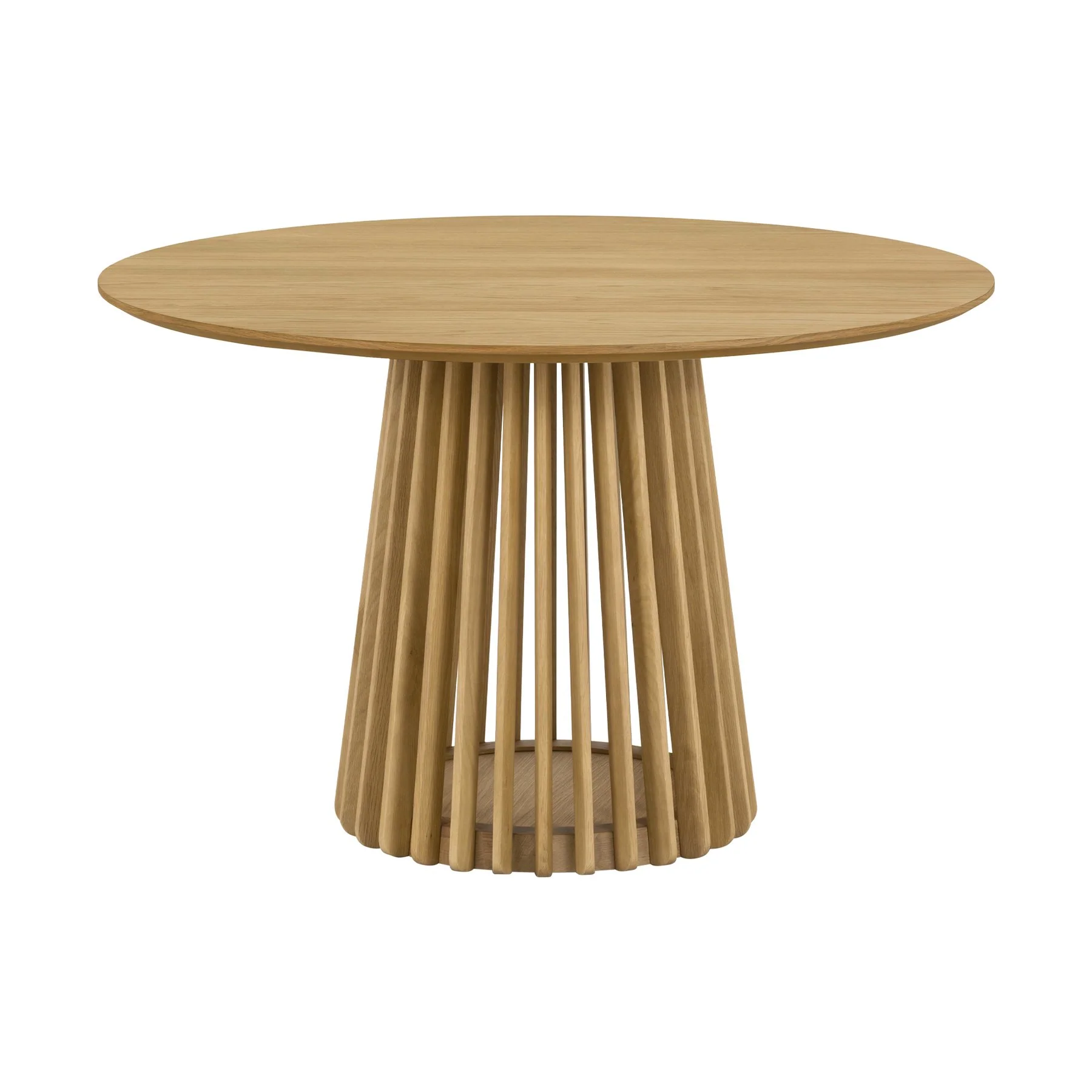 Pasadena Erie 5 Piece Round Dining Set in Natural Oak Finish with Paper Cord Chairs - Image 4