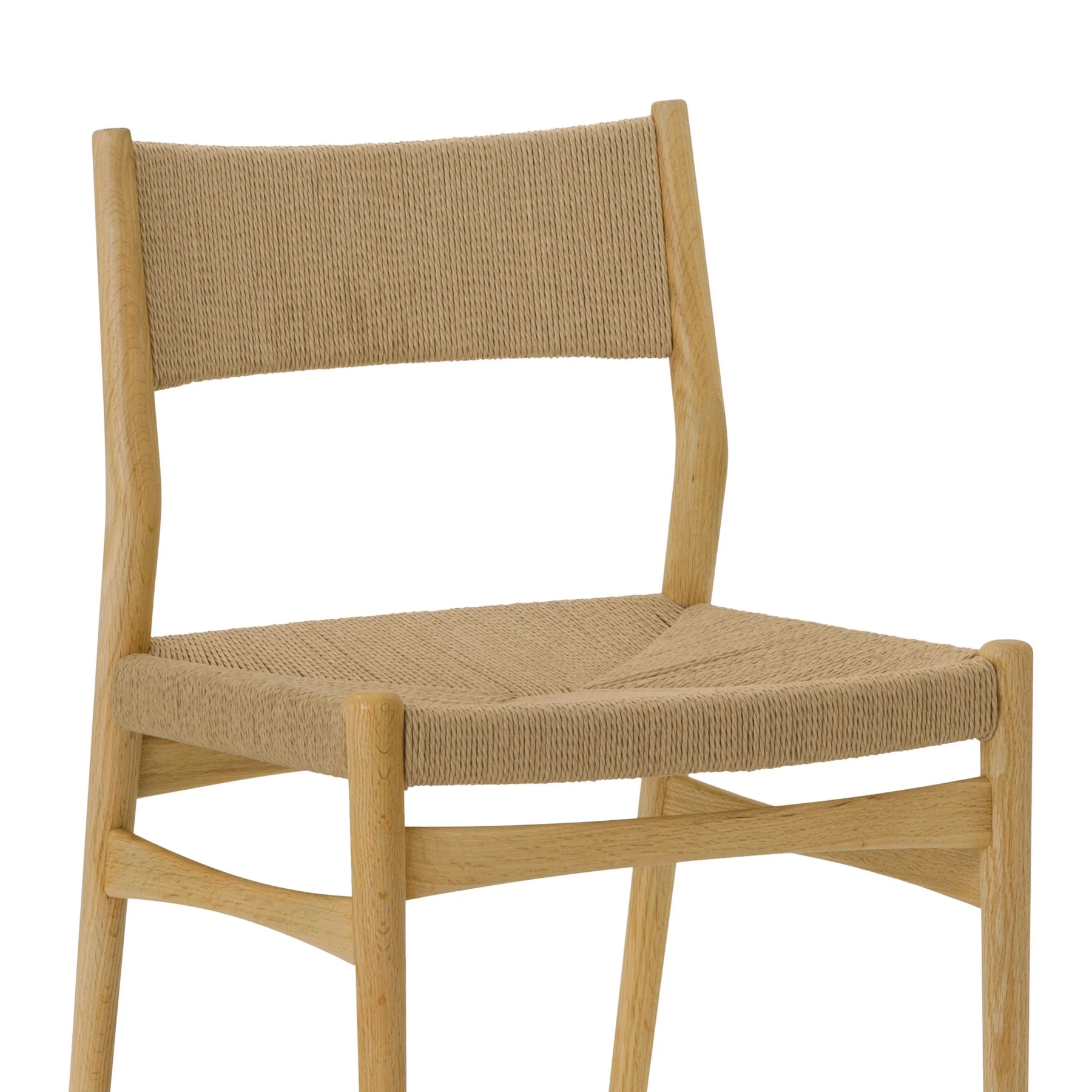 Pasadena Erie 7 Piece Oval Dining Set in Natural Oak Finish with Paper Cord Chairs - Image 6