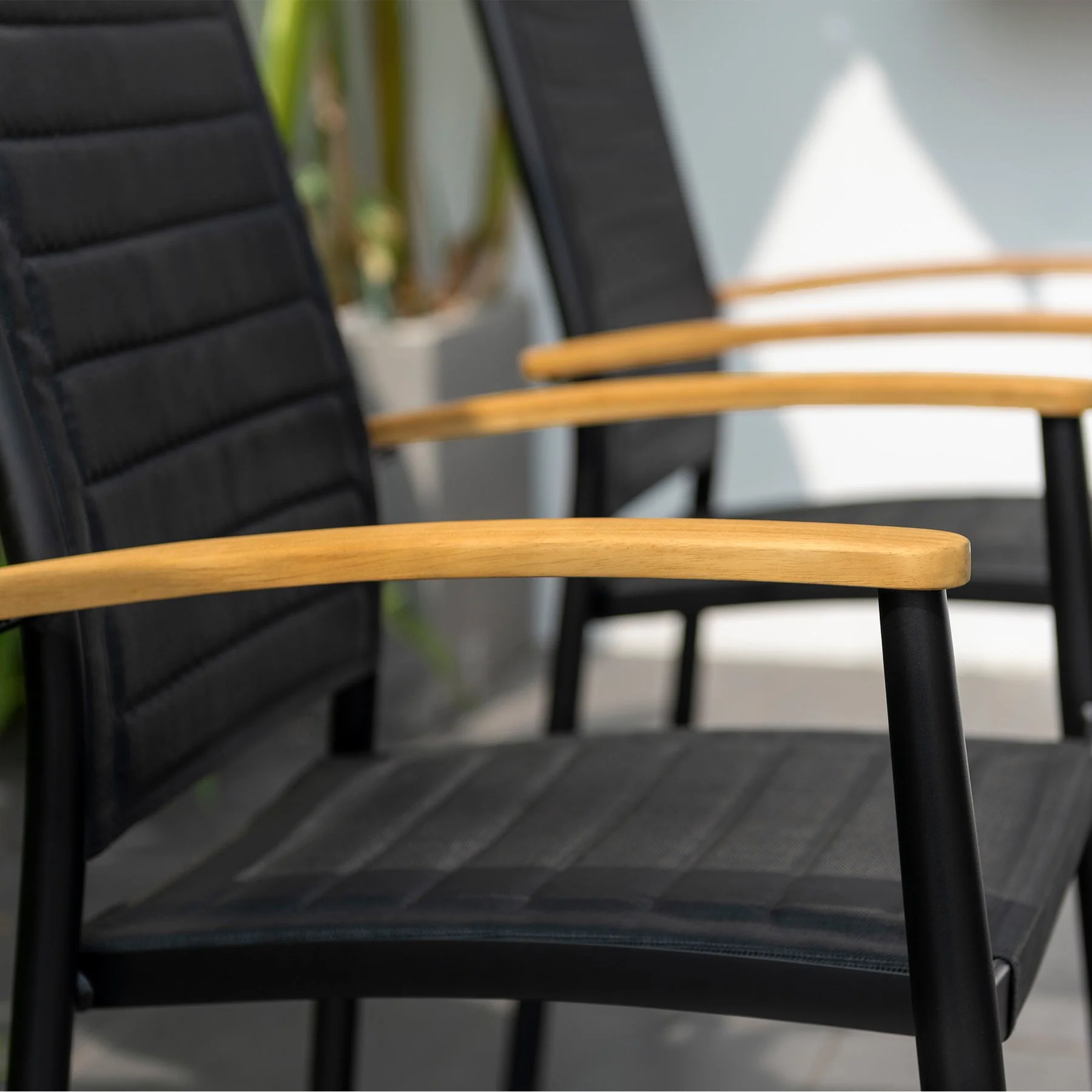 Paseo & Portals Outdoor 7 Piece Black Aluminum Dining Set - Image 6