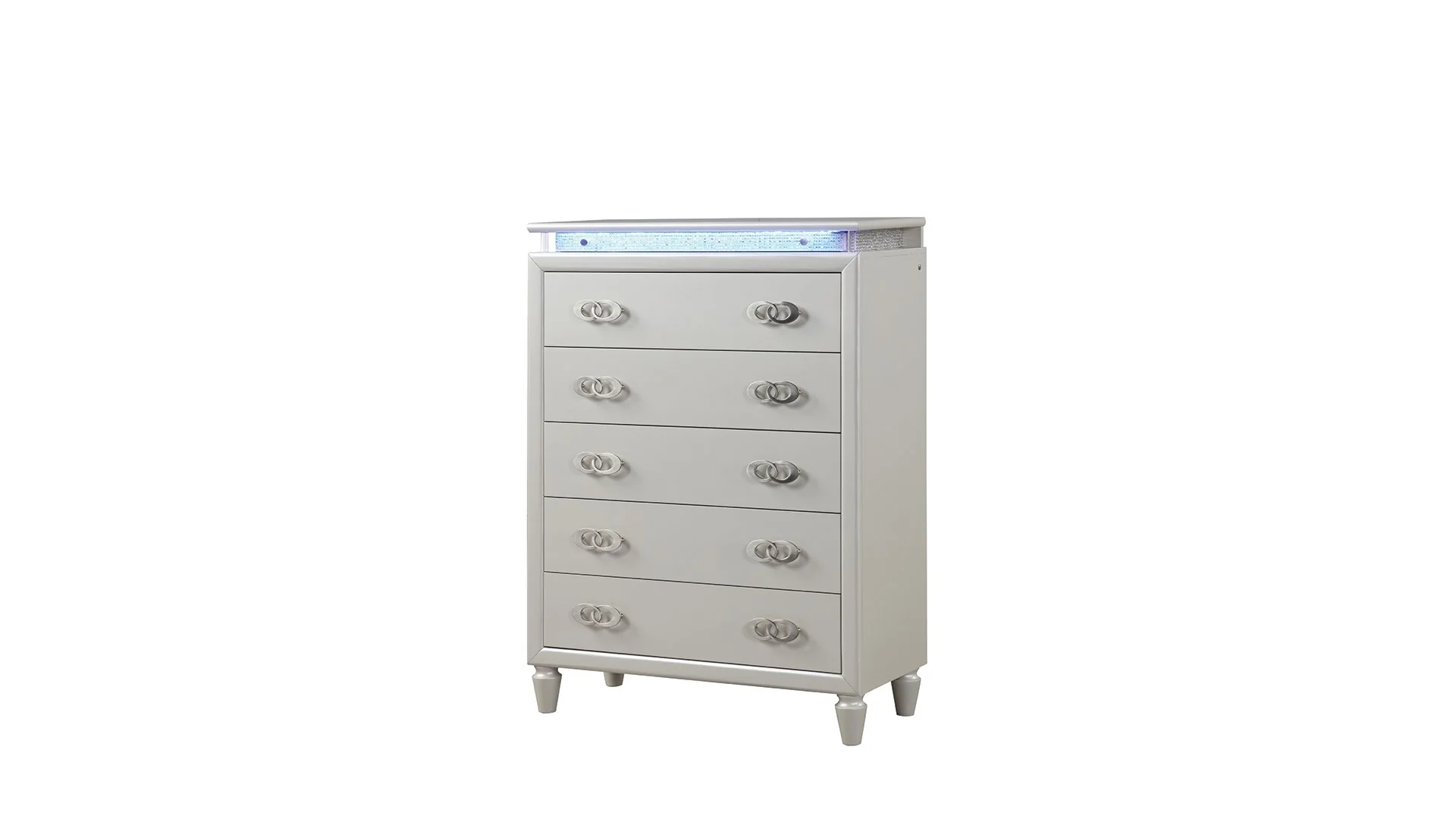 Passion King 5PC Bedroom Set Milky White - Image 15