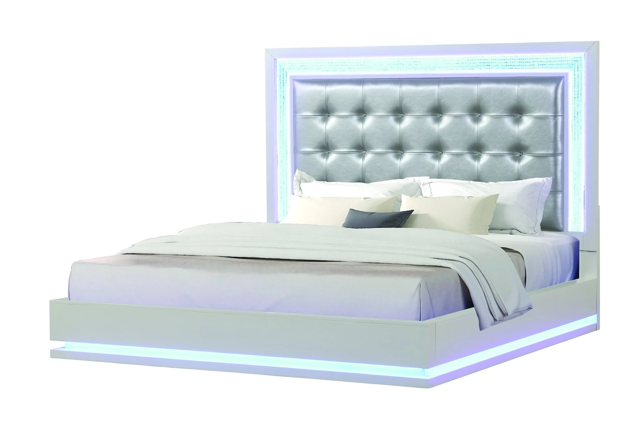 Passion King 5PC Bedroom Set Milky White - Image 2