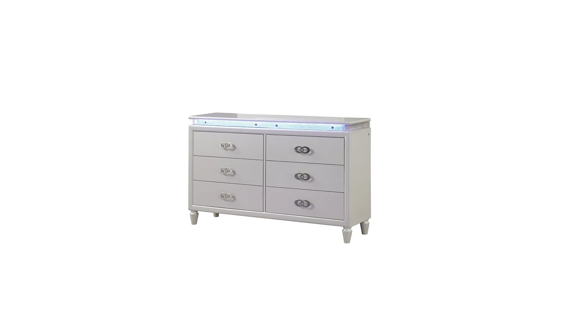 Passion King 5PC Bedroom Set Milky White - Image 5