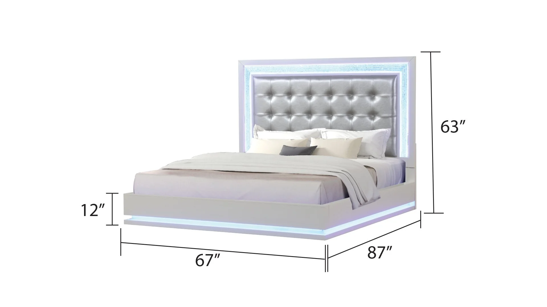 Passion Queen Bed Milky White - Image 8