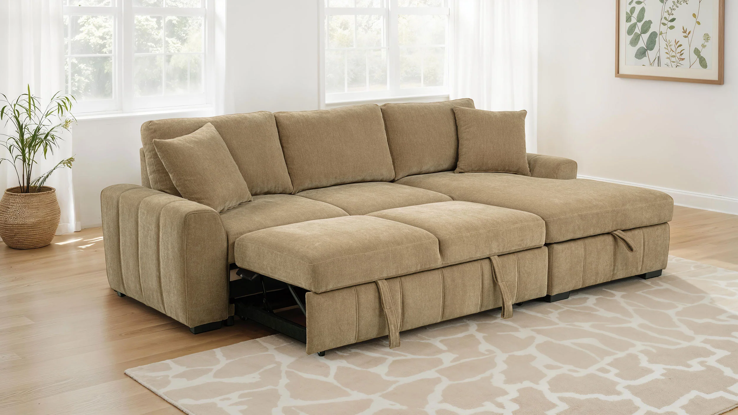 Pastrana Pull-Out Sleeper Sectional Sofa - Image 3