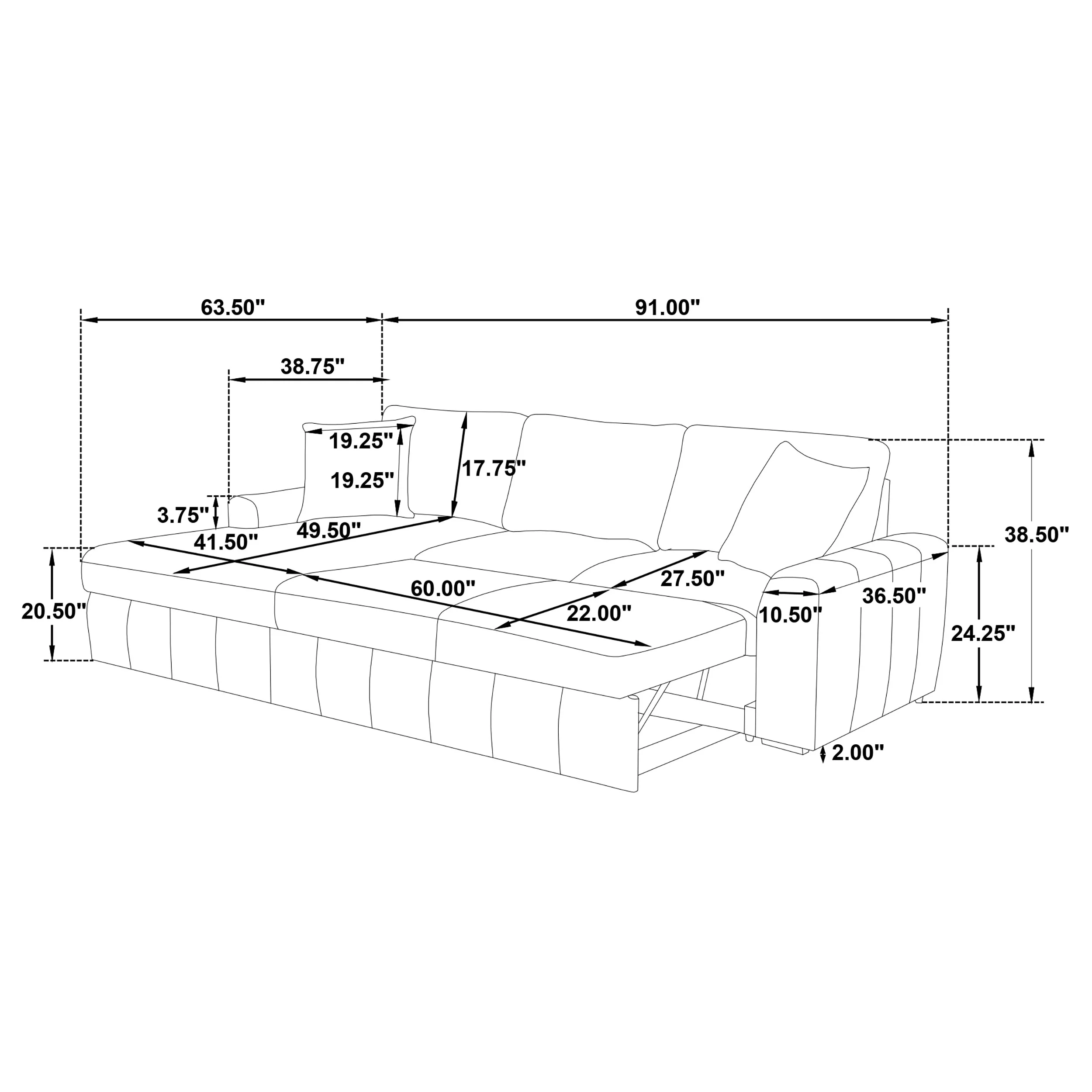 Pastrana Pull-Out Sleeper Sectional Sofa - Image 31