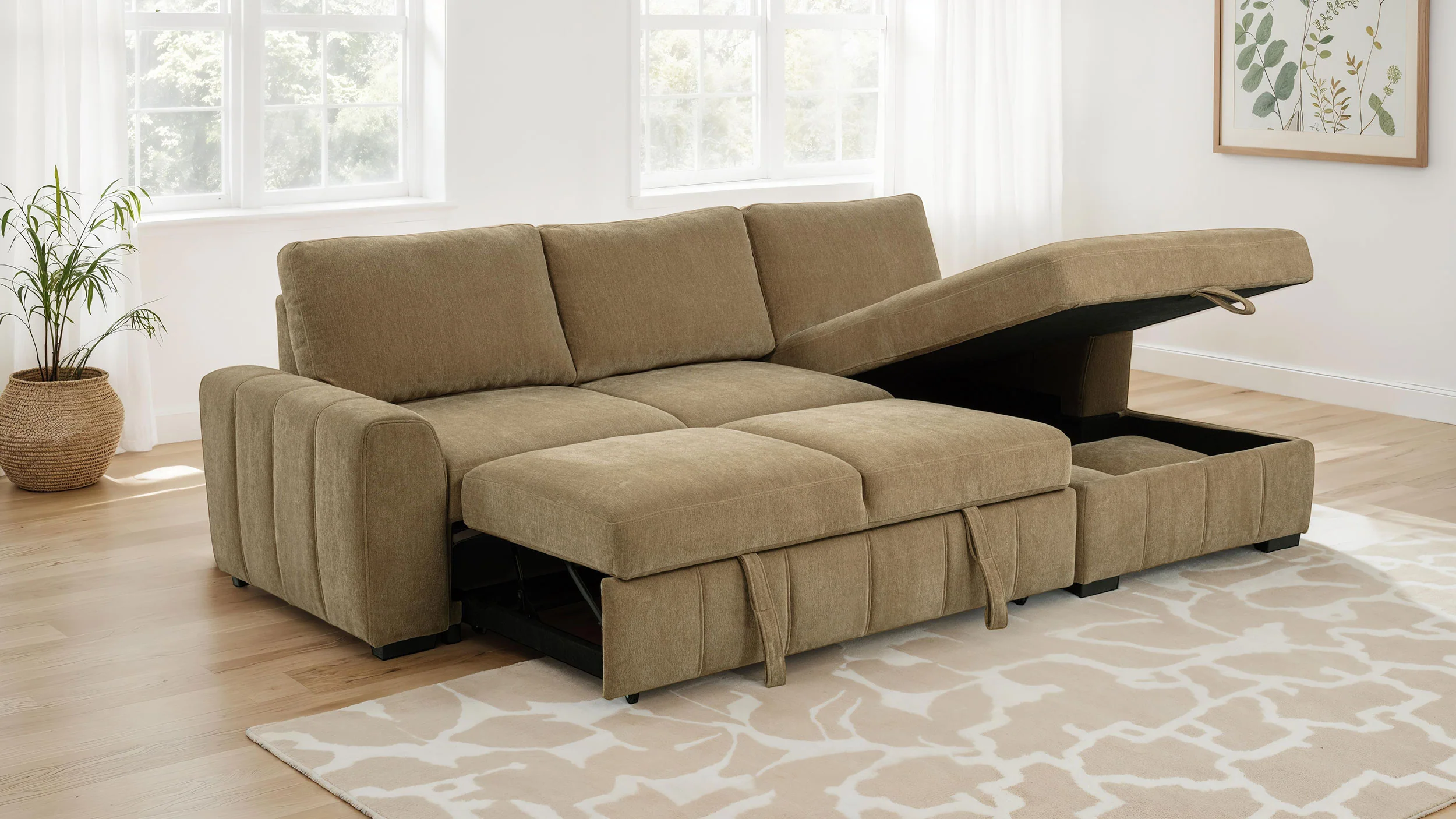 Pastrana Pull-Out Sleeper Sectional Sofa - Image 4
